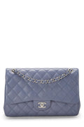 Chanel,  Purple Quilted Lambskin New Classic Double Flap Jumbo, Purple