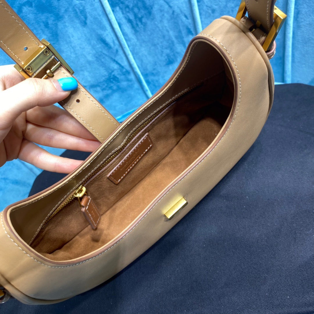 YSSL Le Fermoir Hobo Bag Brown For Women 9.5in/24cm YSLÂ 