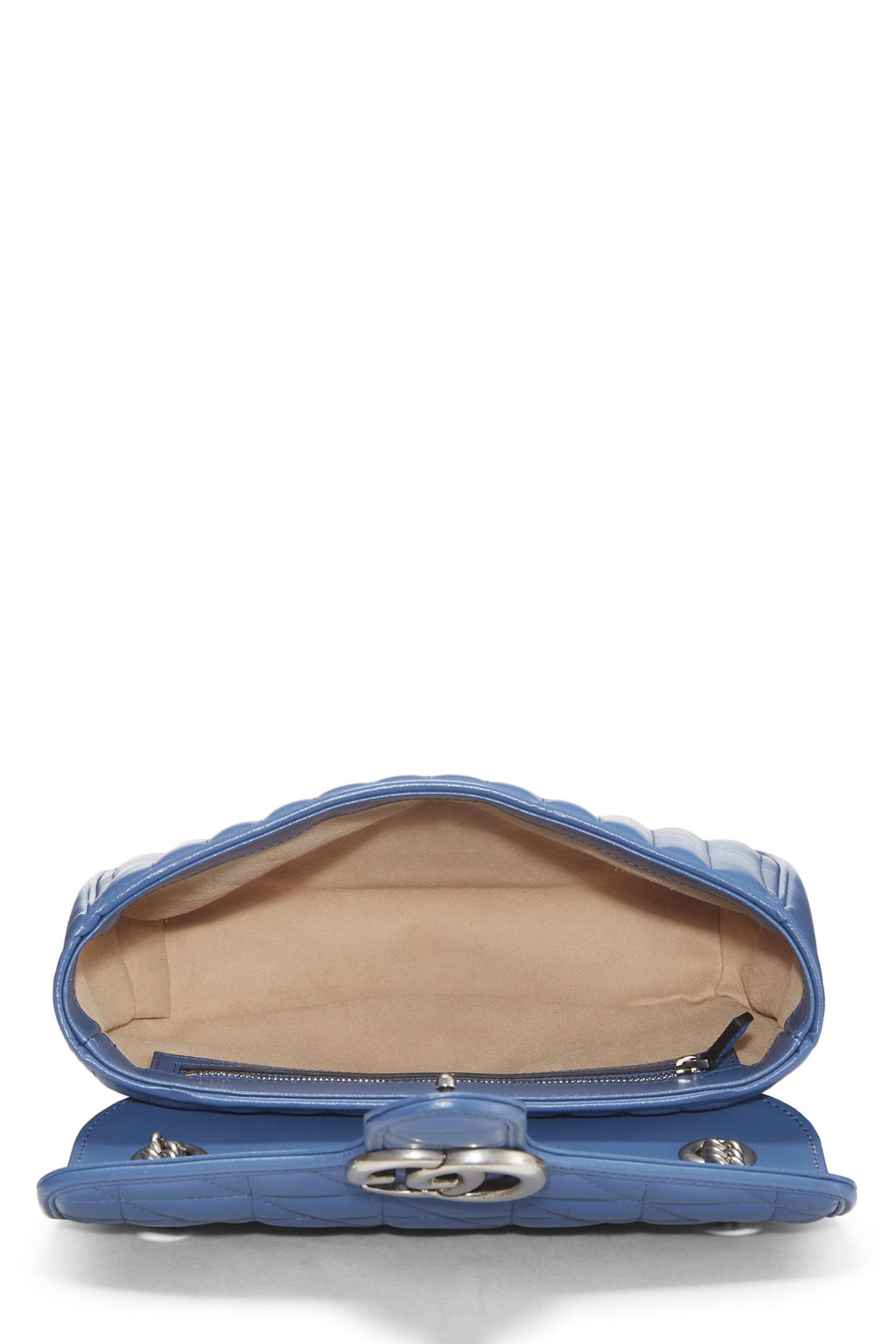 Gucci,  Blue Leather Marmont MatelassÃƒÆ’Ã‚Â© Shoulder Bag, Blue