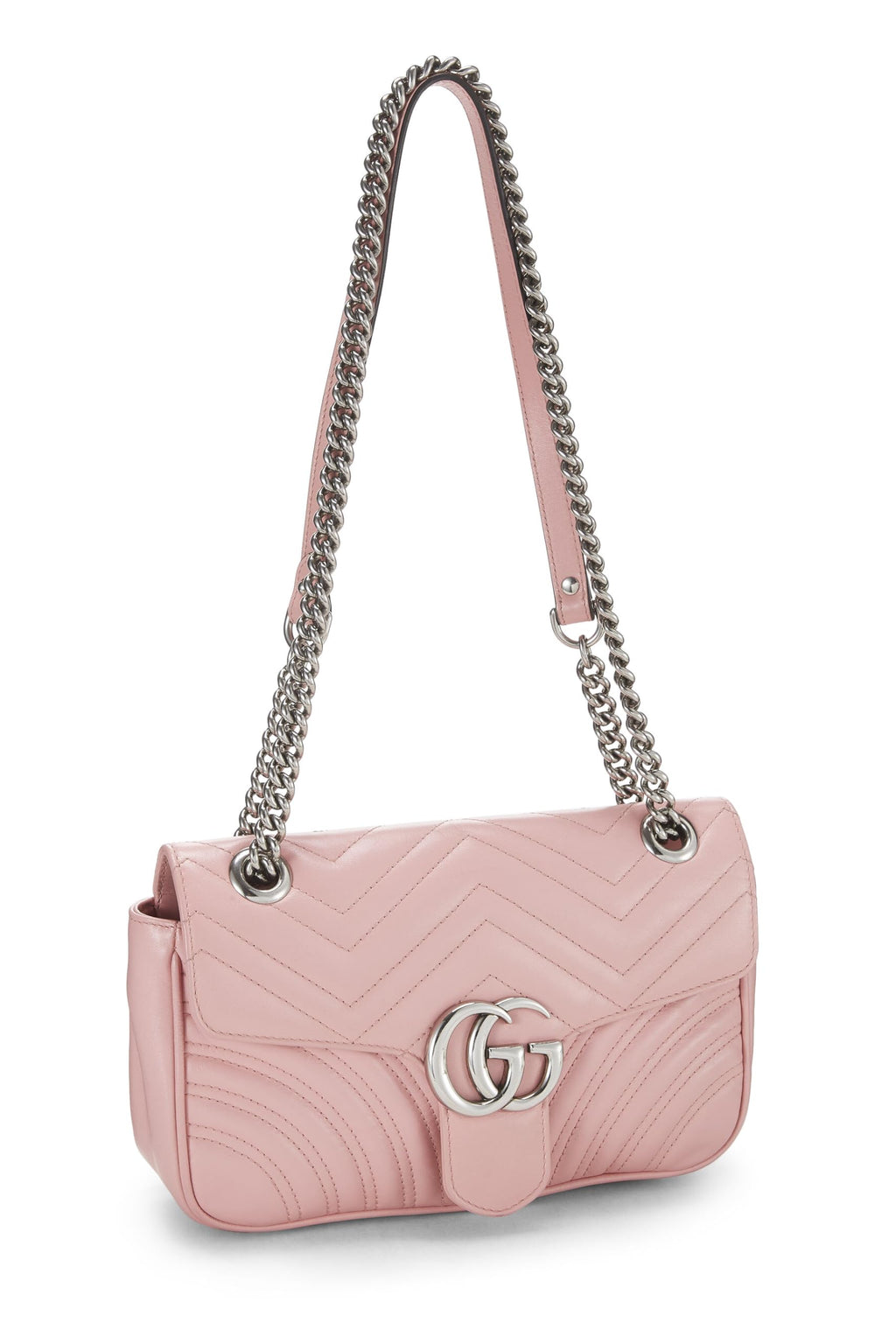 Gucci,  Pink MatelassÃƒÆ’Ã‚Â© Leather Marmont Shoulder Bag, Pink