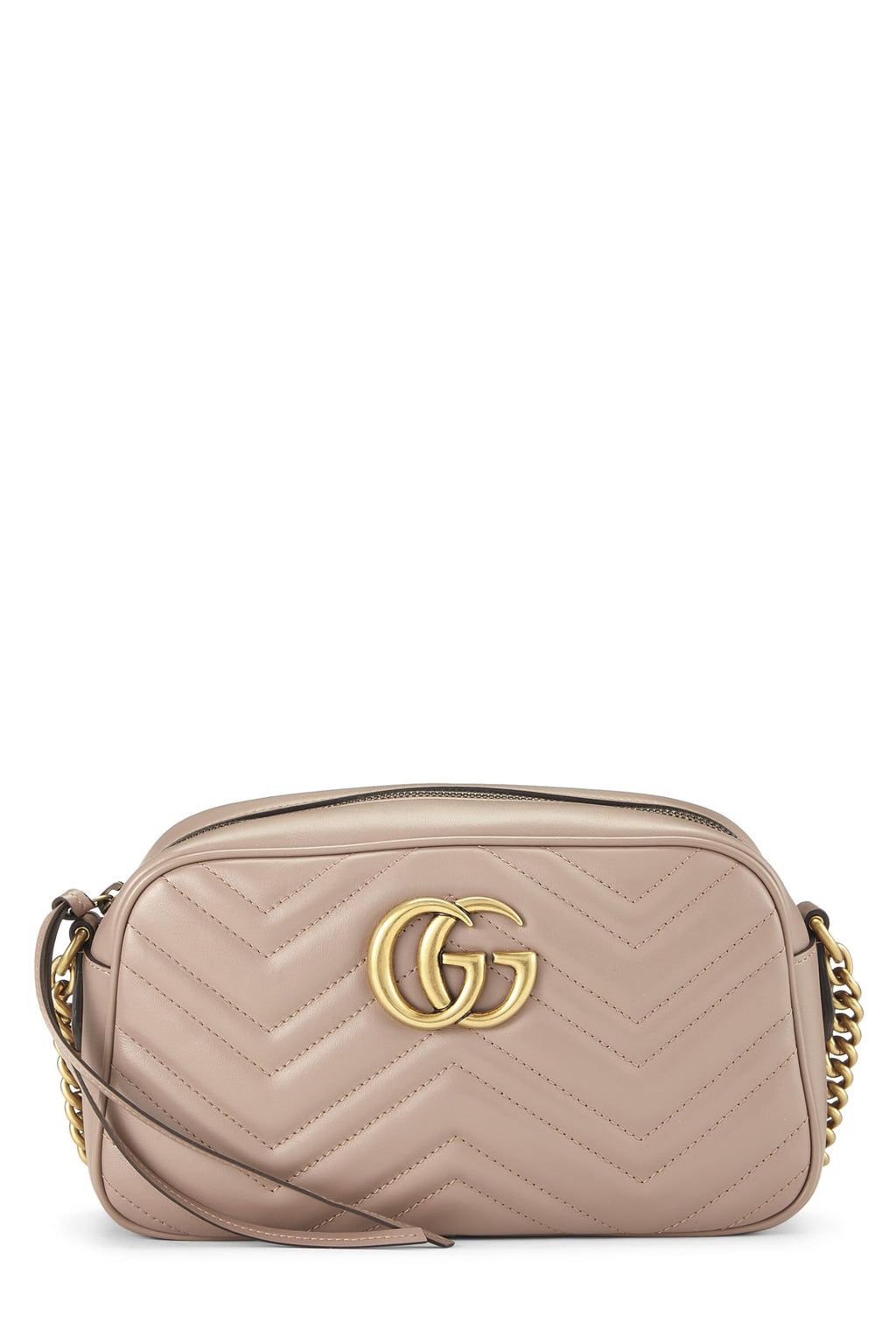 Gucci,  Pink Leather Gucci Marmont Crossbody, Pink