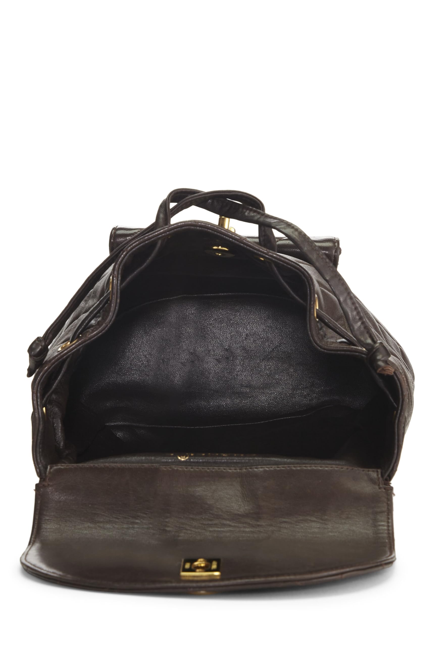 Chanel,  Brown Quilted Lambskin 'CC' Classic Backpack Small, Brown
