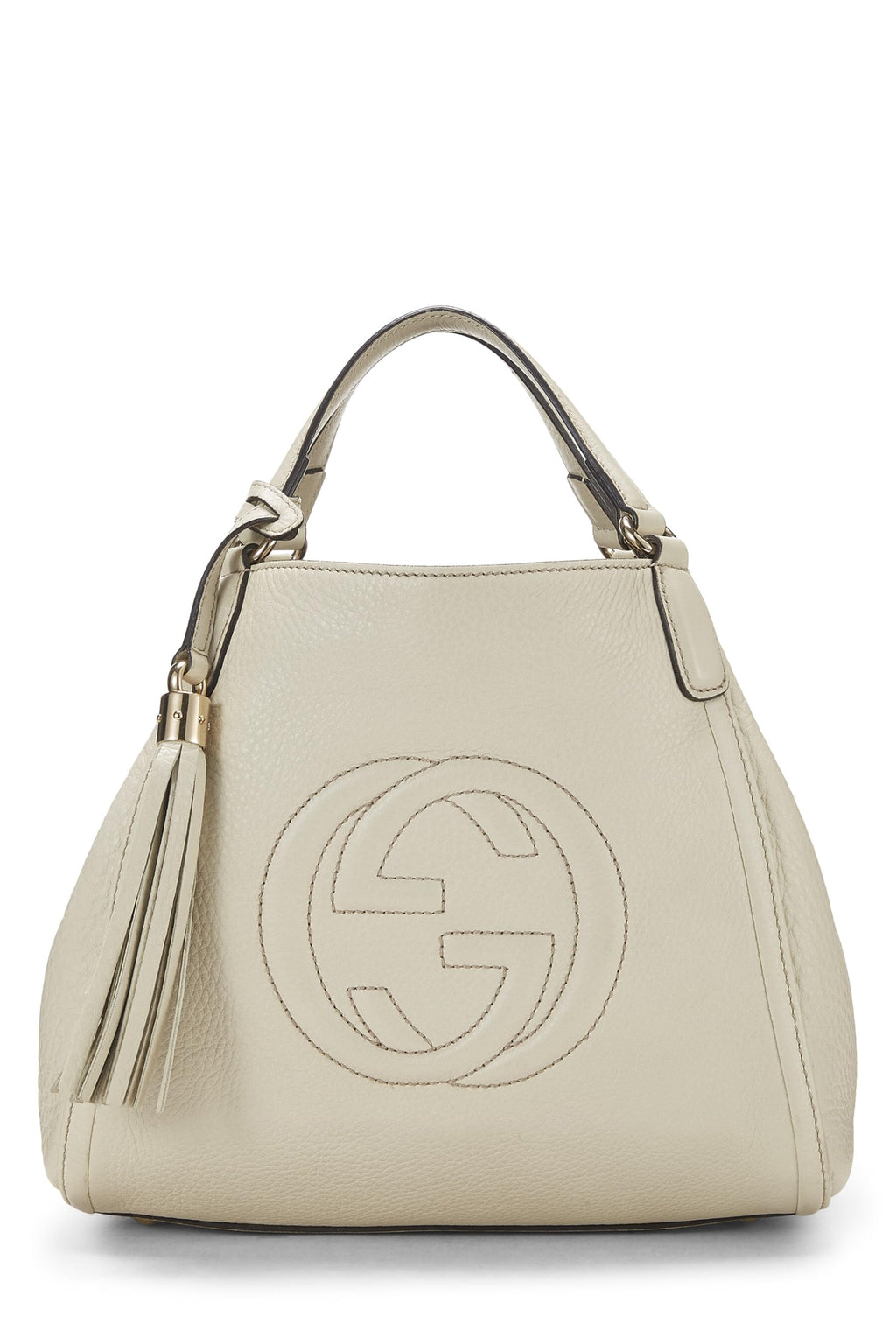 Gucci,  White Leather Soho Convertible Shoulder Bag Small, White