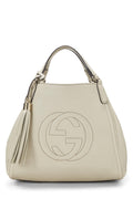 Gucci,  White Leather Soho Convertible Shoulder Bag Small, White