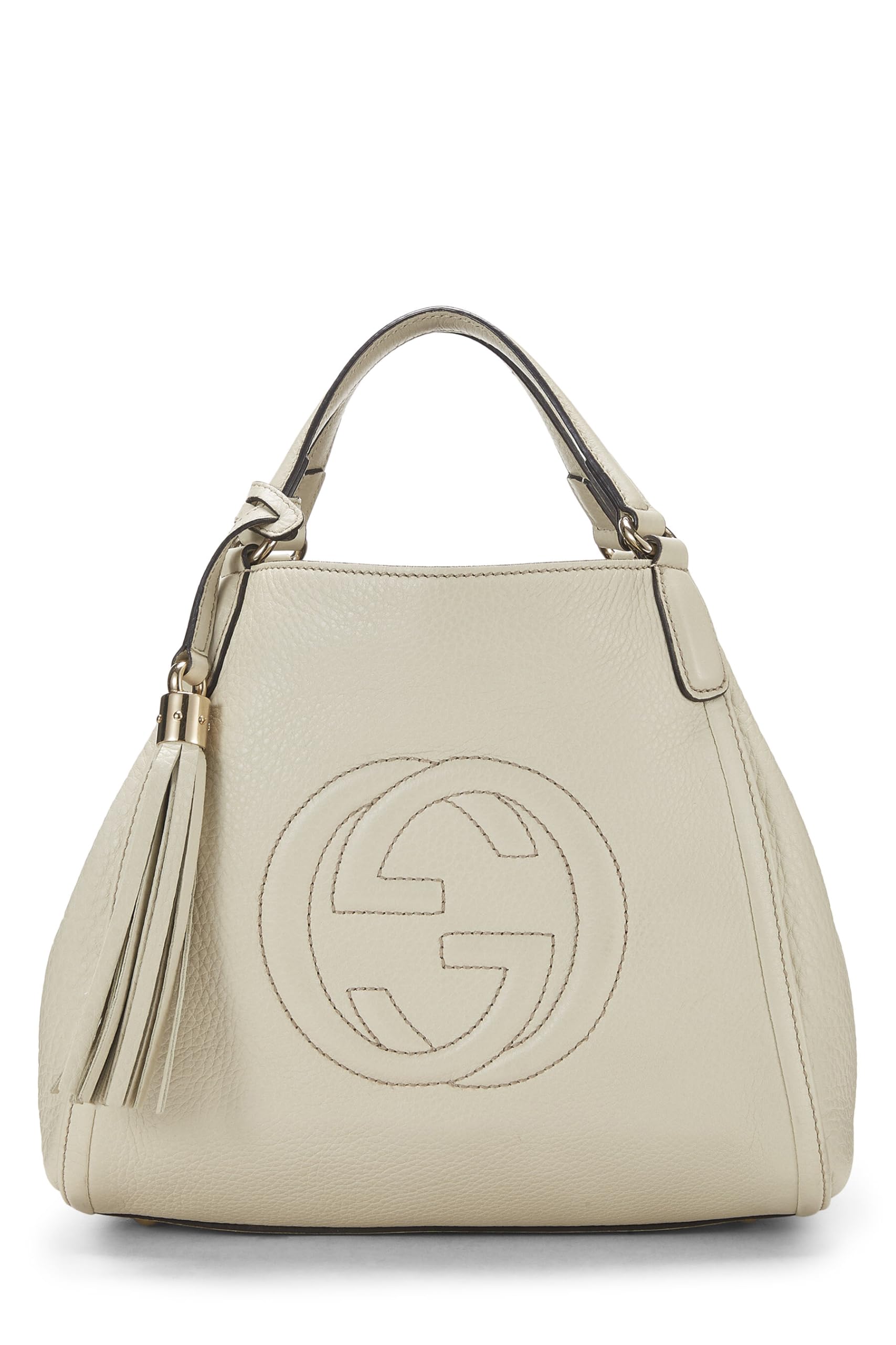 Gucci,  White Leather Soho Convertible Shoulder Bag Small, White