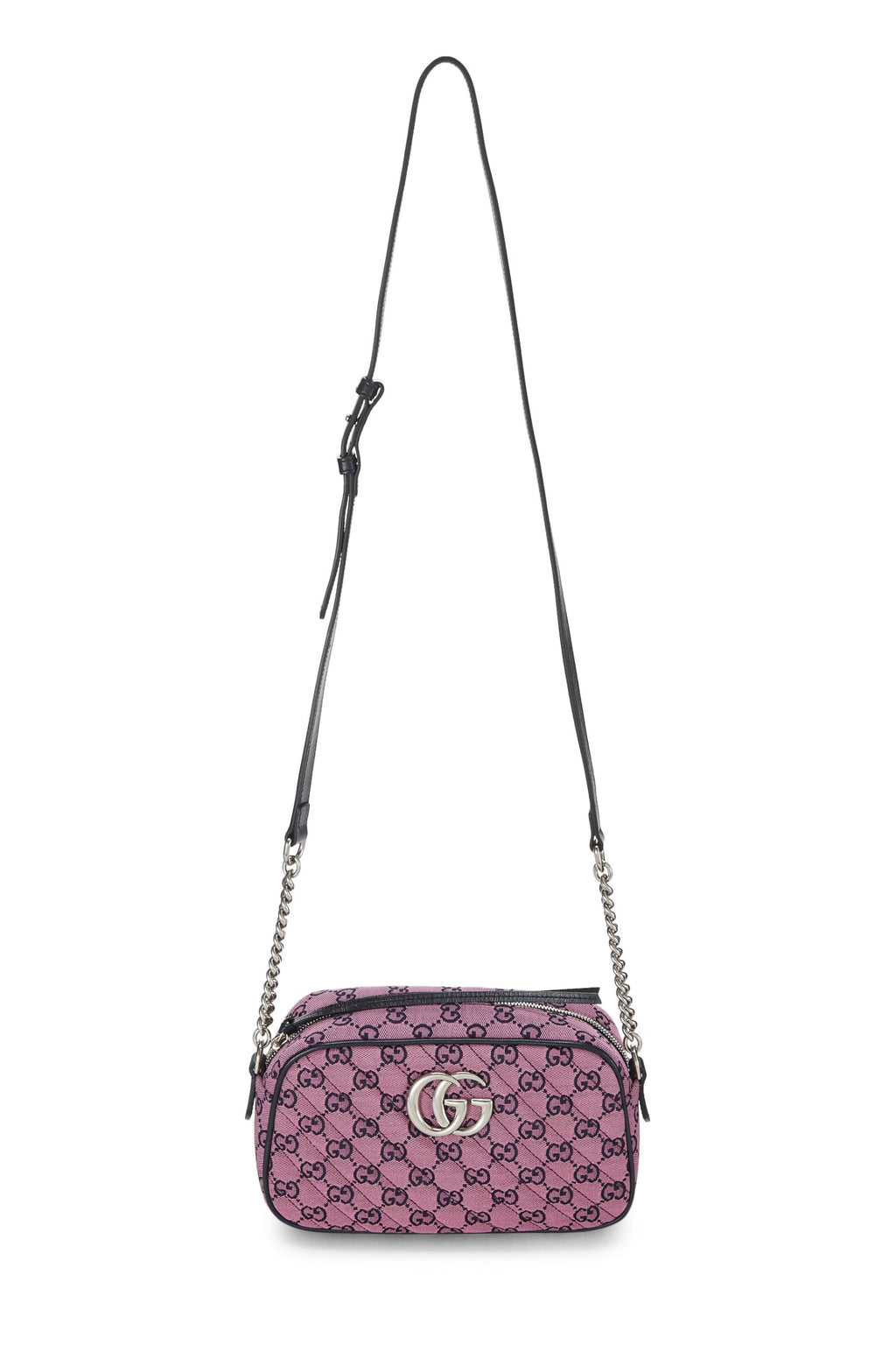 Gucci,  Pink Original Gucci Canvas Marmont Crossbody Small, Pink