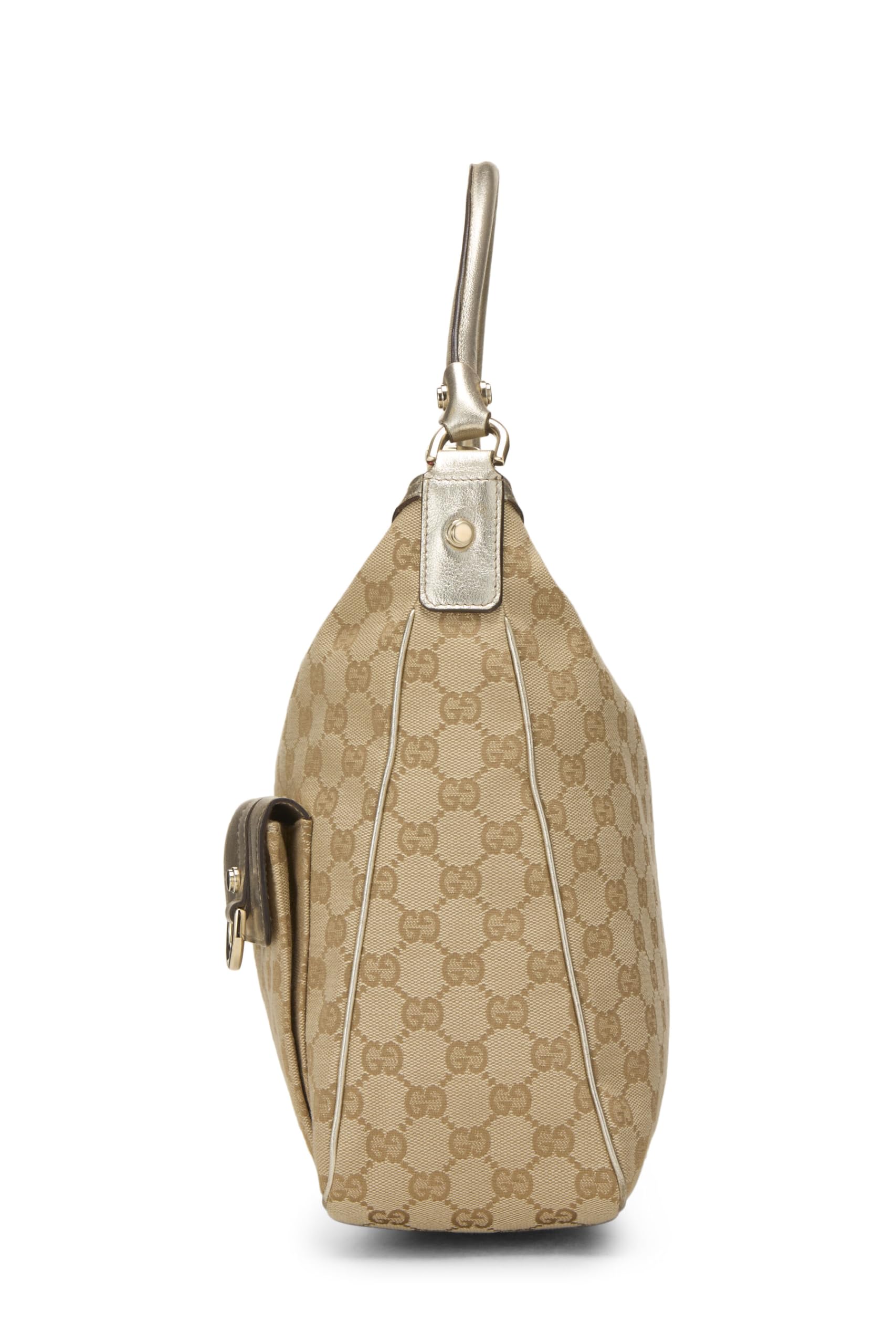 Gucci,  Gold Original GG Canvas Abbey Shoulder Bag, Gold