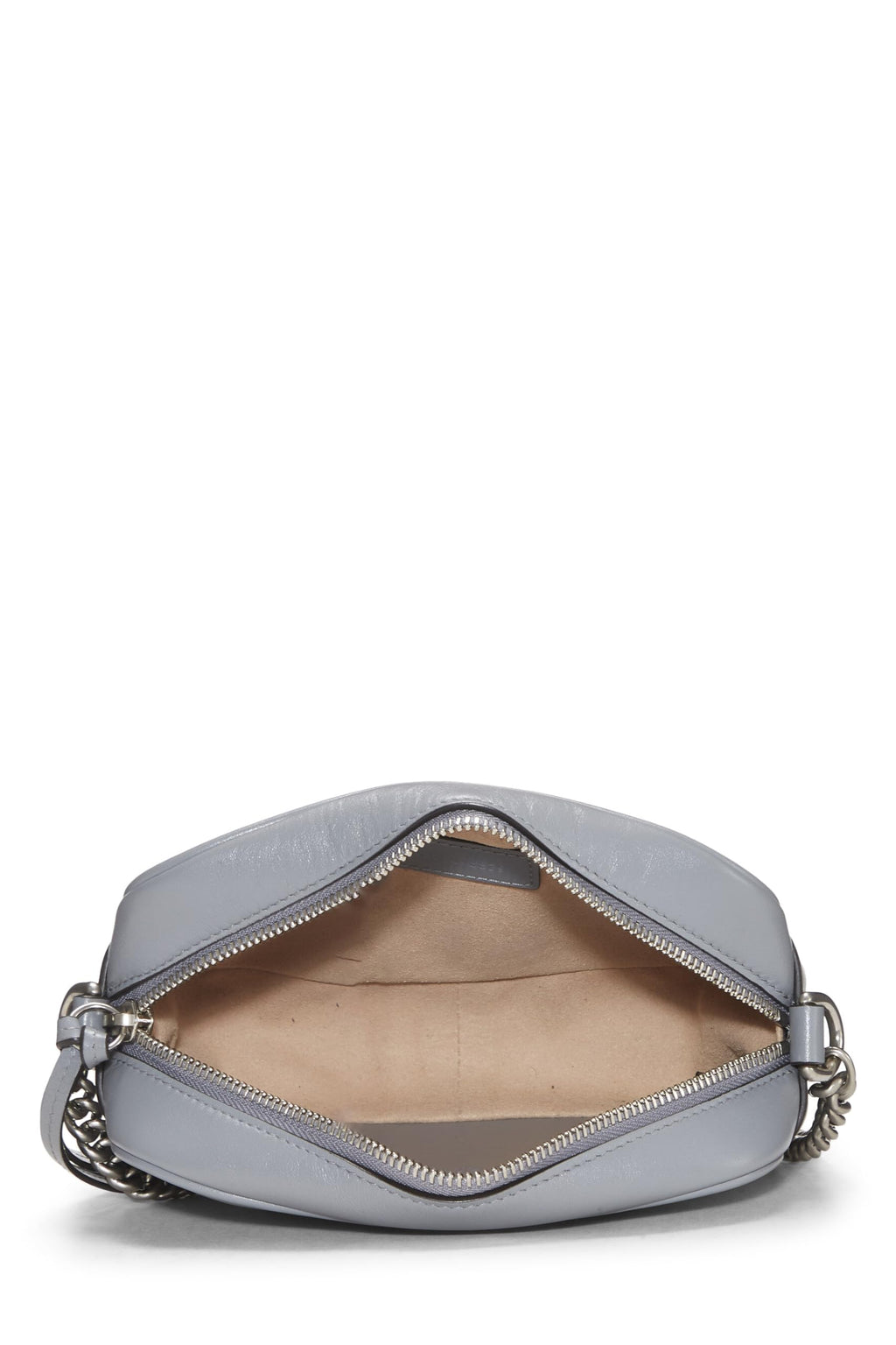 Gucci,  Grey Leather Gucci Marmont Crossbody Mini, Grey