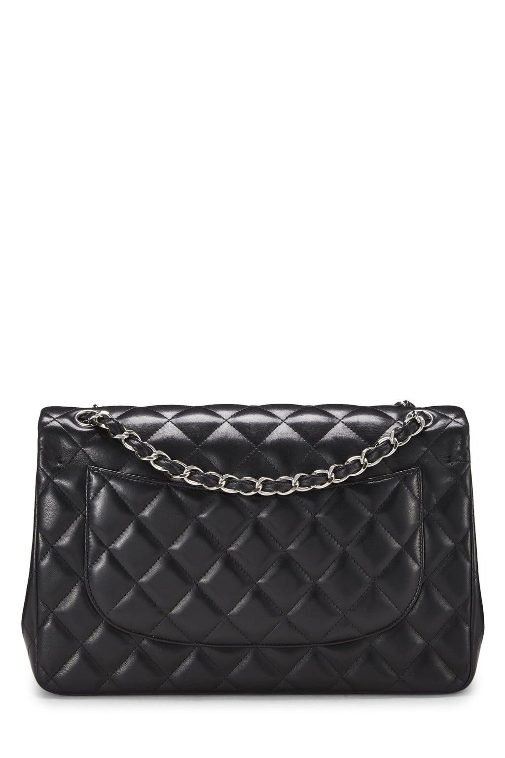 Chanel,  Black Quilted Lambskin New Classic Double Flap Jumbo, Black