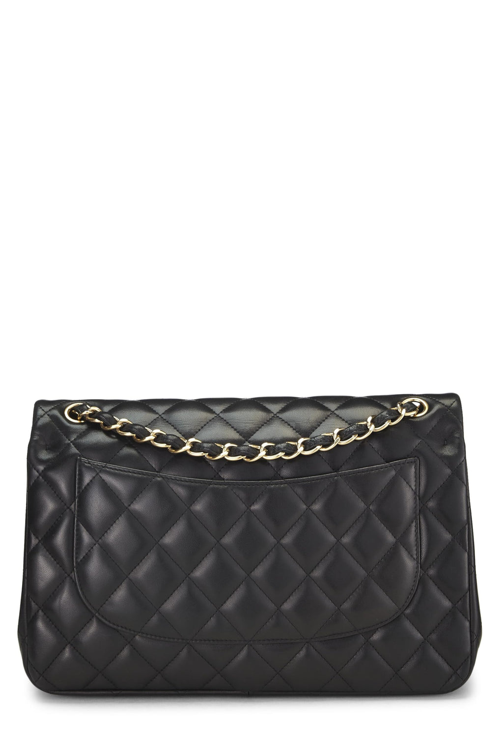 Chanel,  Black Quilted Lambskin New Classic Double Flap Jumbo, Black
