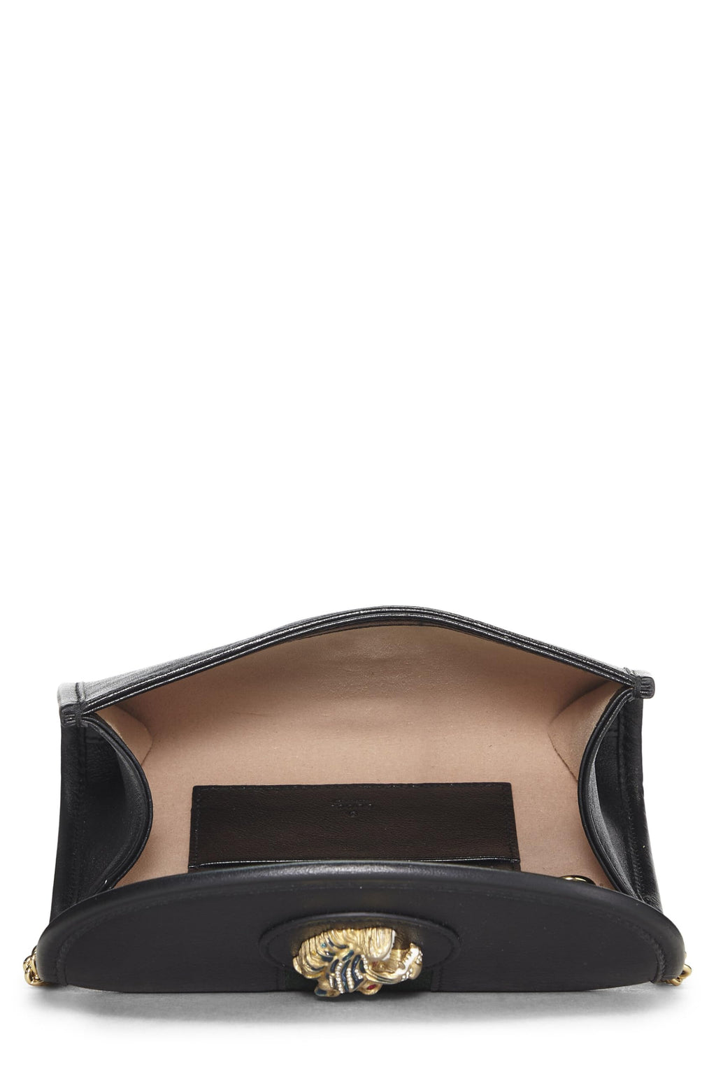 Gucci,  Black Leather Web Rajah Shoulder Bag Mini, Black