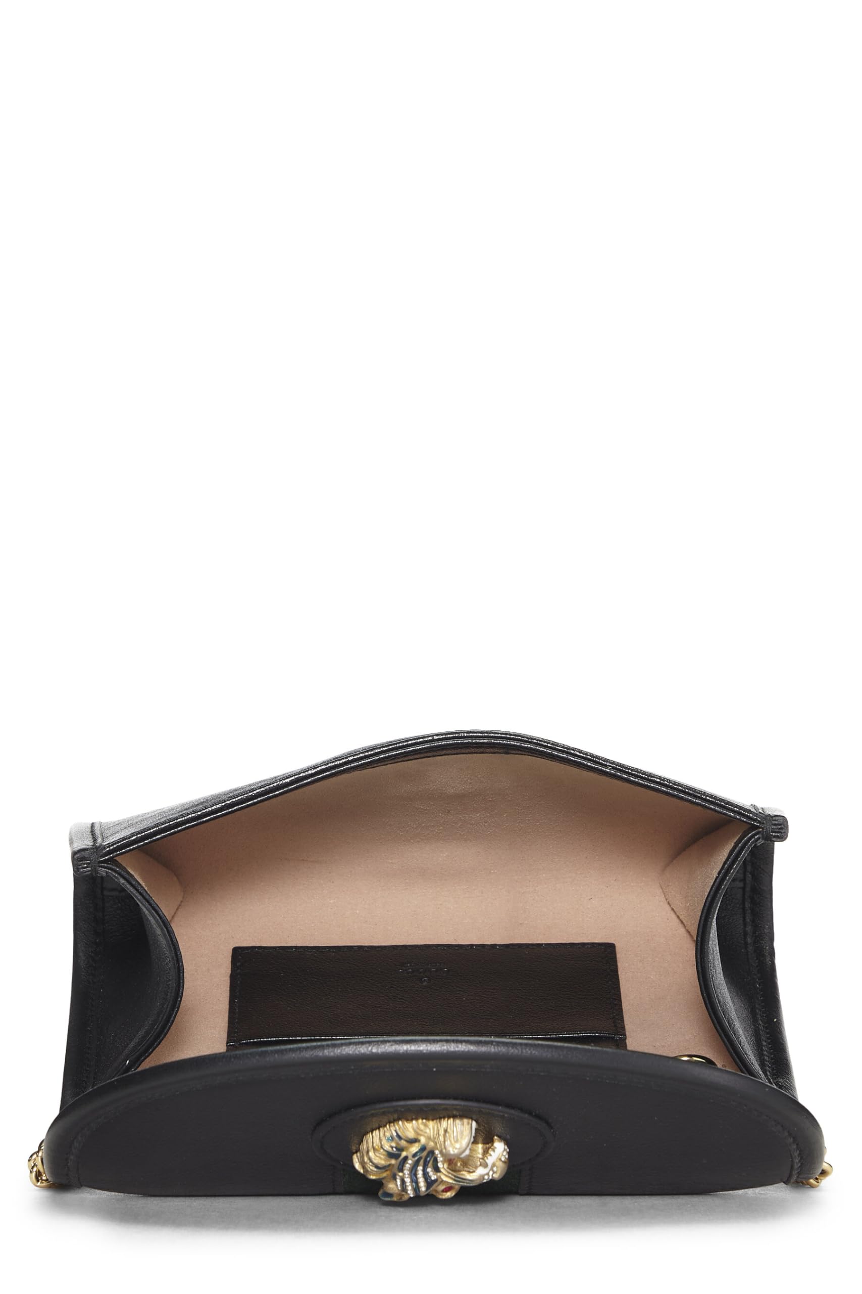 Gucci,  Black Leather Web Rajah Shoulder Bag Mini, Black