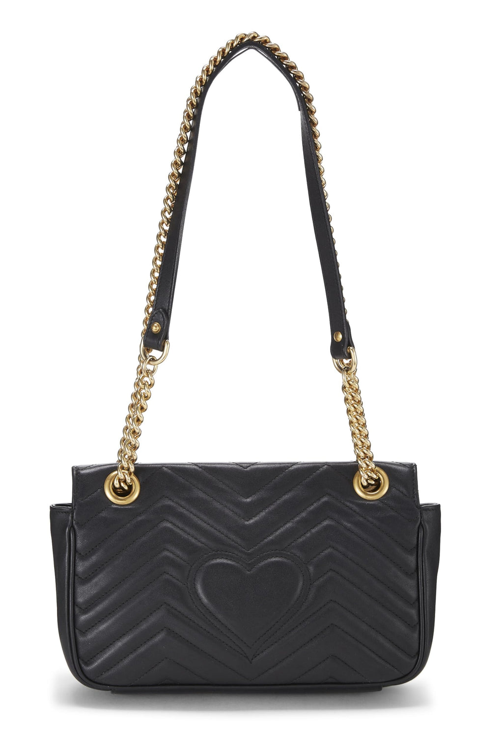 Gucci,  Black MatelassÃƒÆ’Ã‚Â© Leather Marmont Shoulder Bag Mini, Black