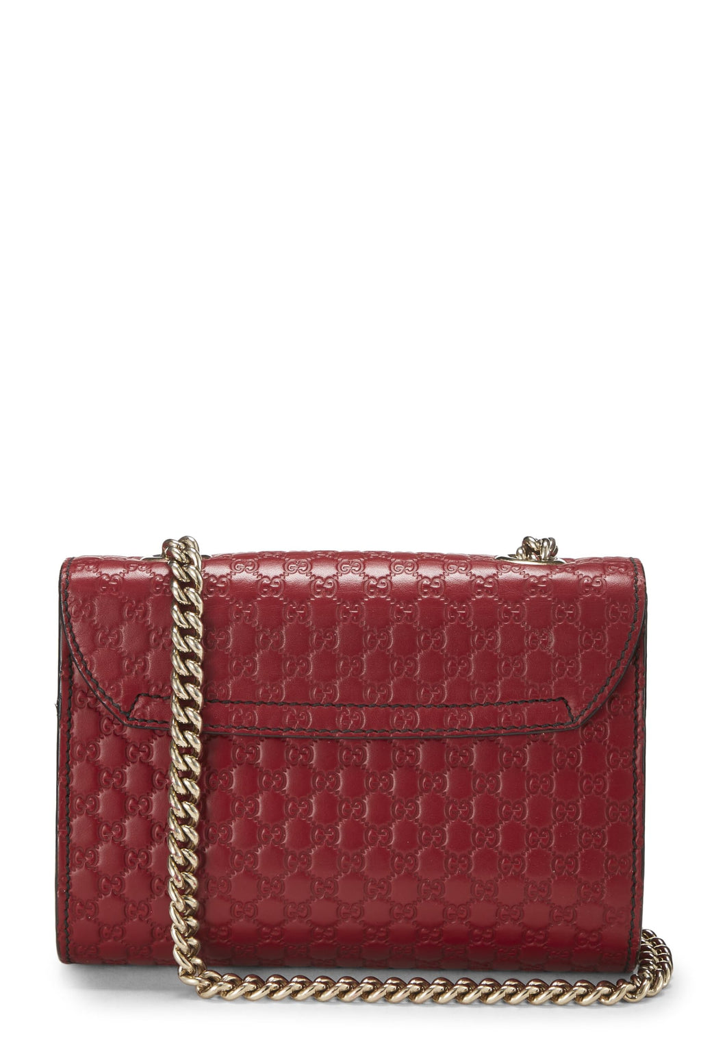 Gucci,  Red Microguccissima Leather Emily Chain Crossbody Bag, Red