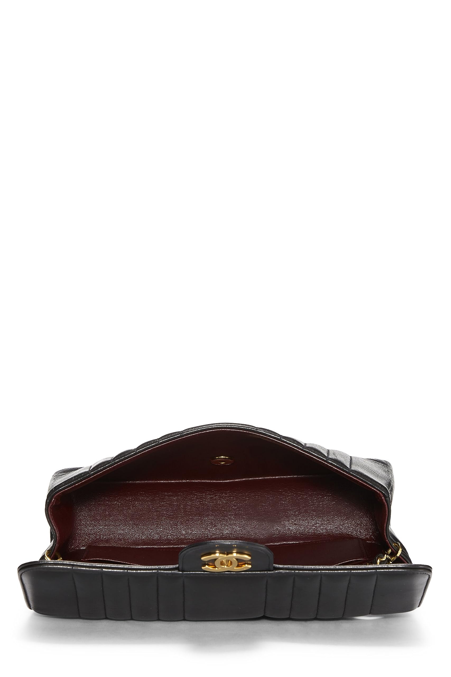 Chanel,  Black Vertical Lambskin Classic Flap Medium, Black
