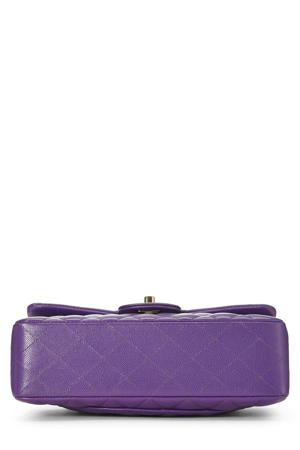 Chanel,  Purple Quilted Caviar Classic Double Flap Small, Purple