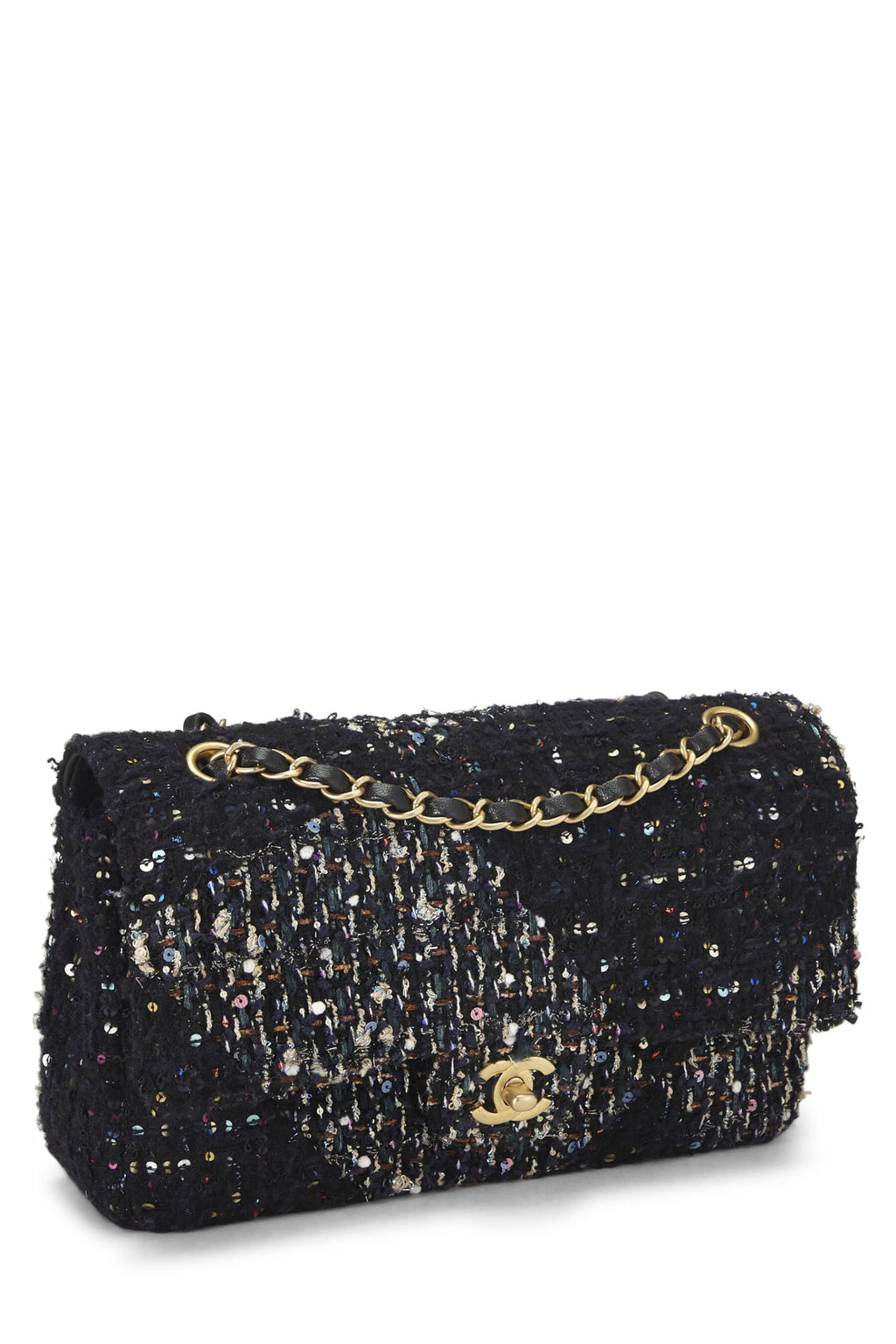 Chanel,  Multicolor Tweed Classic Double Flap Medium, Multi