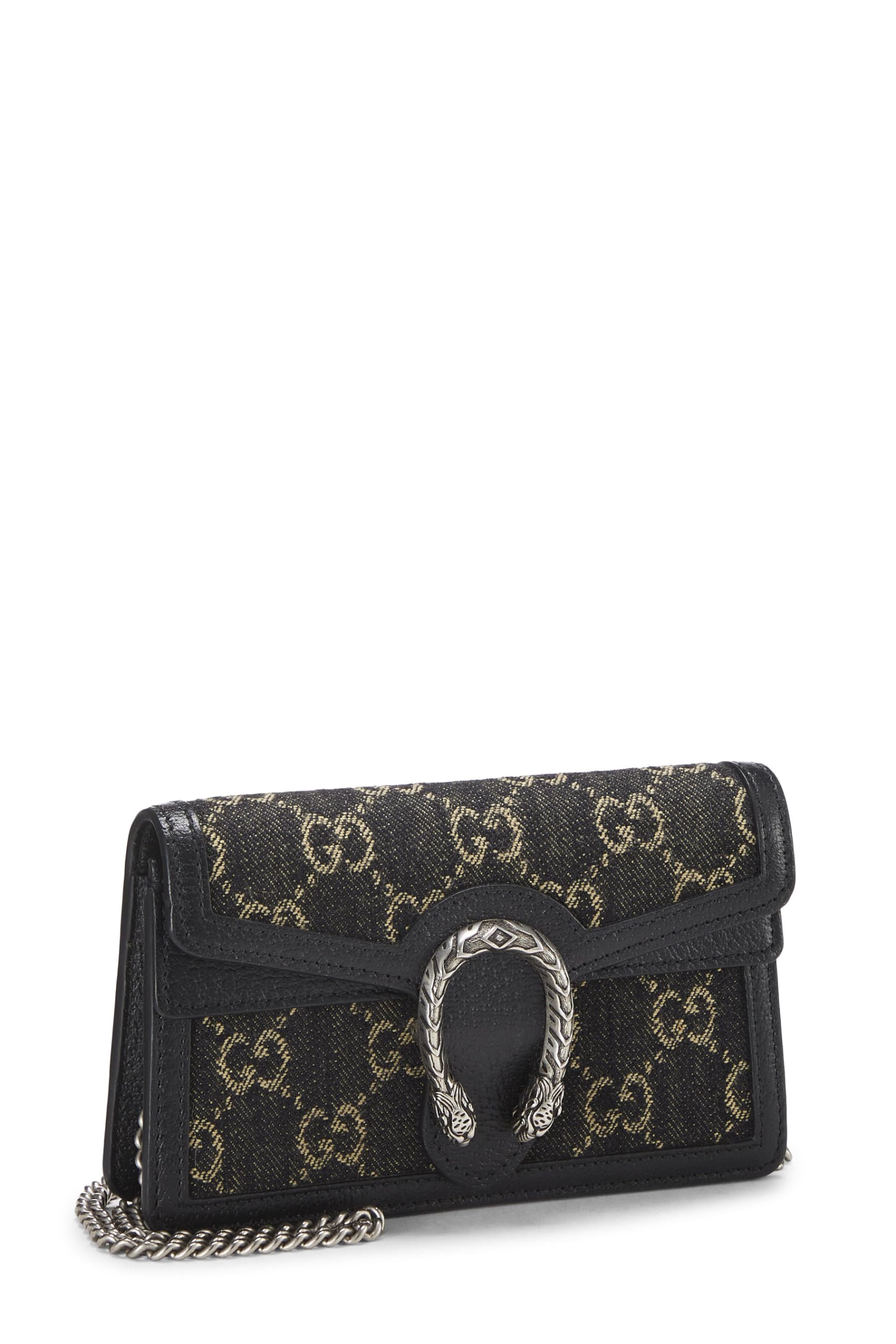 Gucci,  Black Denim Dioronysus Crossbody Super Mini, Black