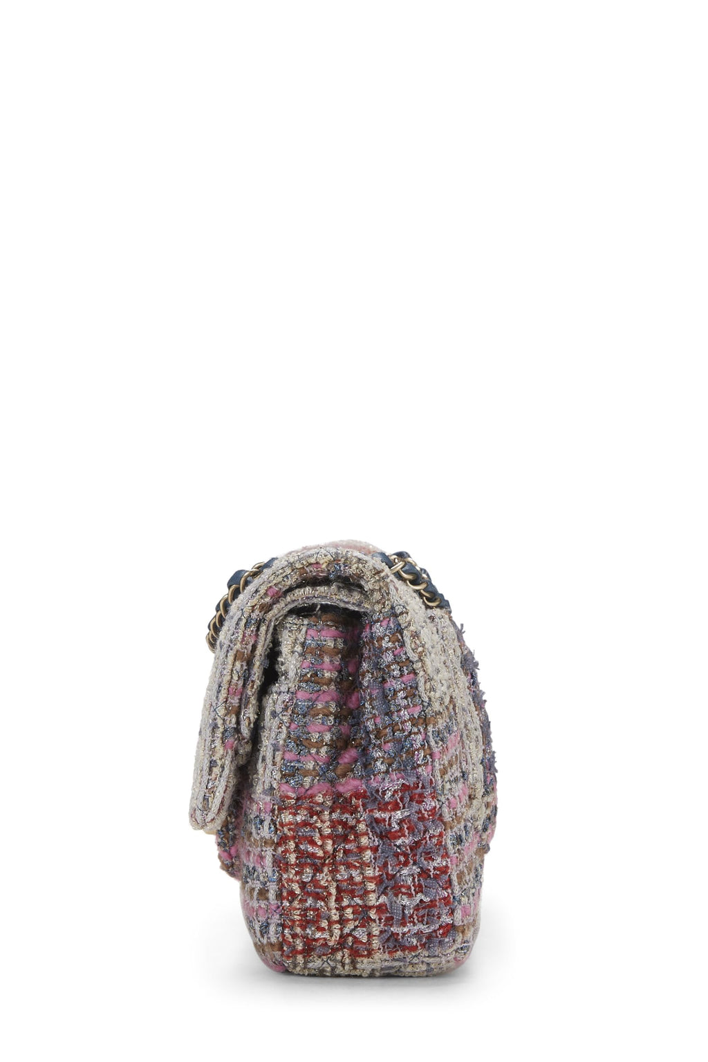 Chanel,  Multicolor Paneled Tweed Classic Double Flap Medium, Multi