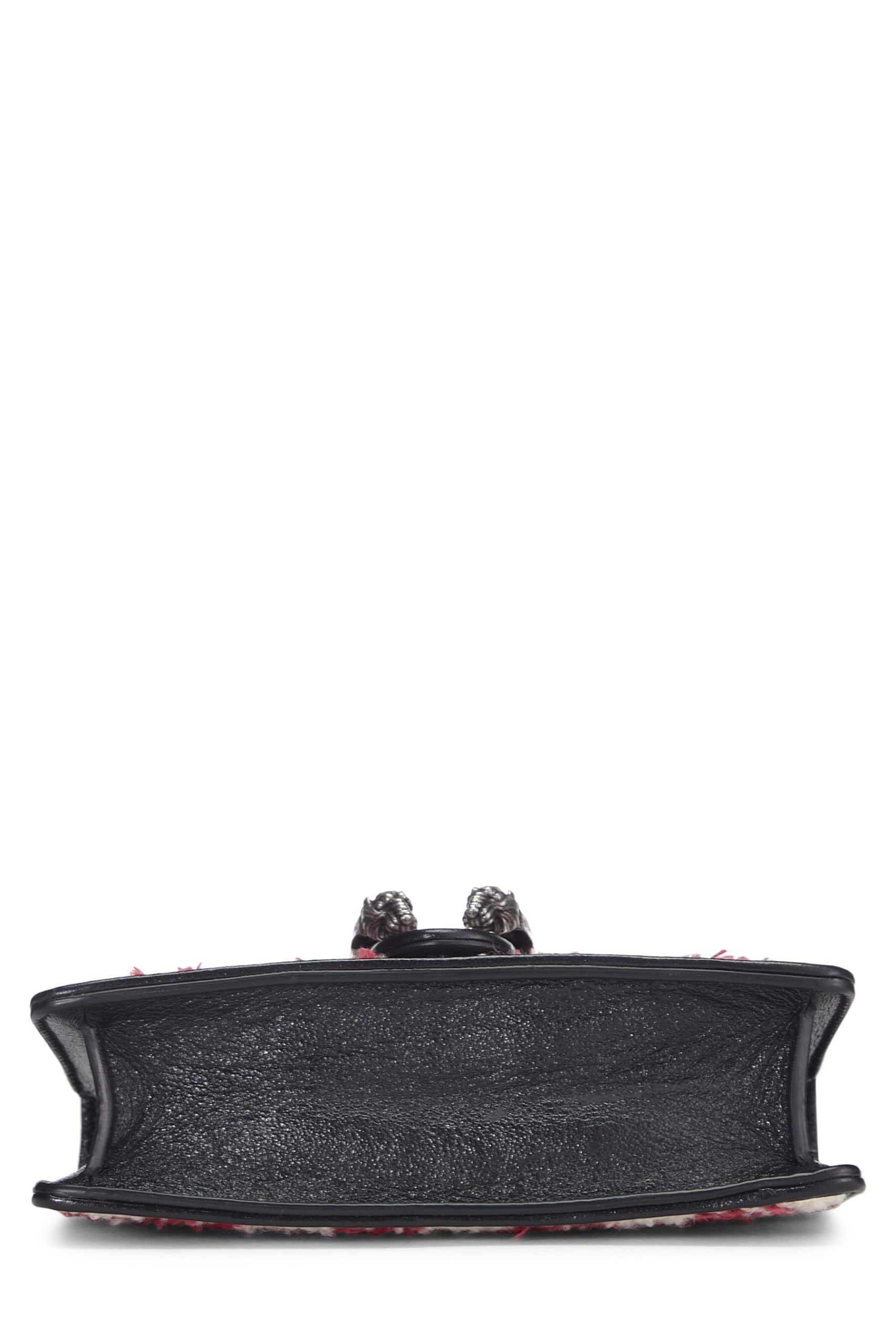 Gucci,  Red & White Tweed Dionysus Shoulder Bag Small, Multi