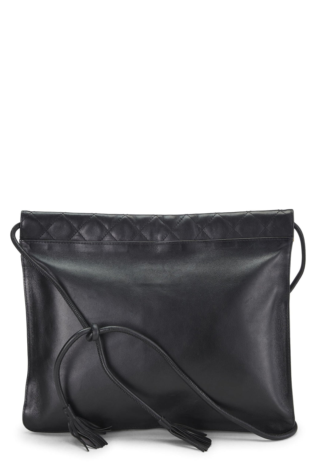 Chanel,  Black Calfskin Cambon Ligne Multi Pocket Shoulder Bag, Black