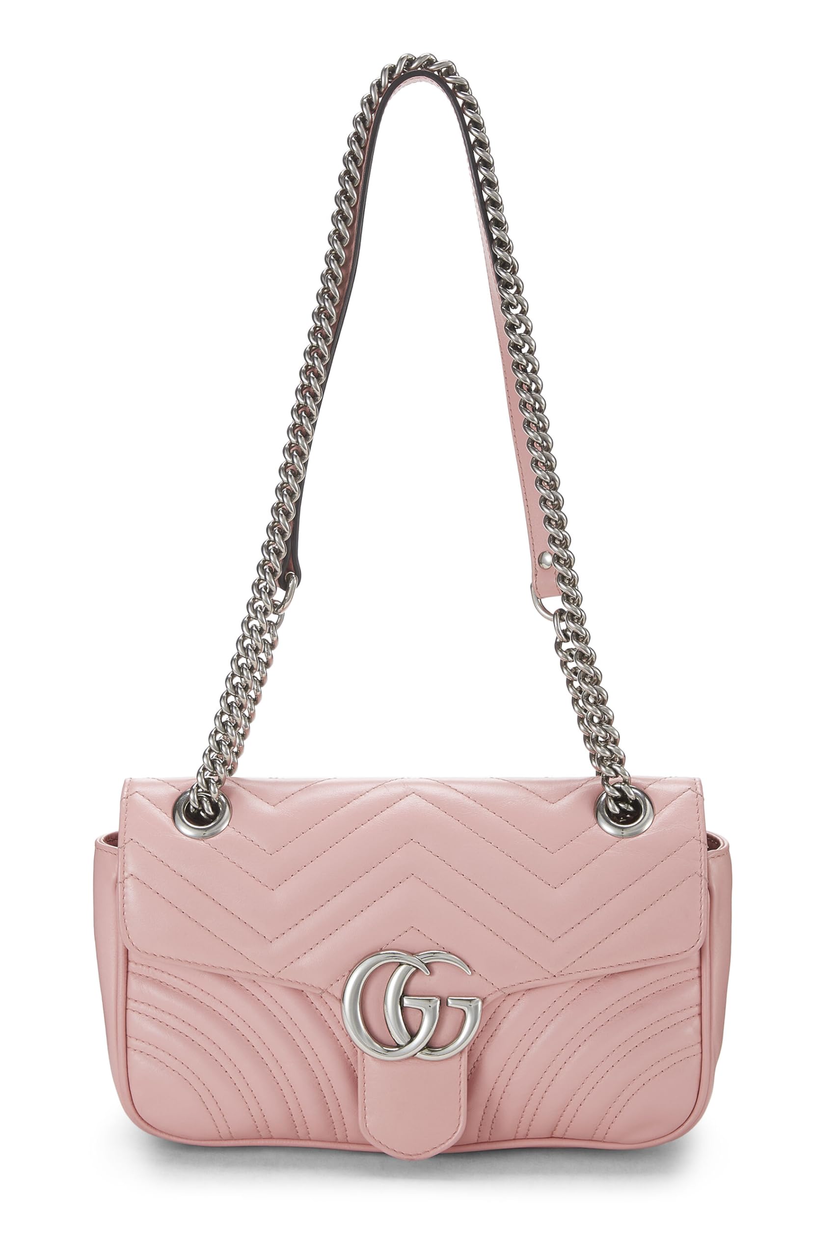 Gucci,  Pink MatelassÃƒÆ’Ã‚Â© Leather Marmont Shoulder Bag, Pink