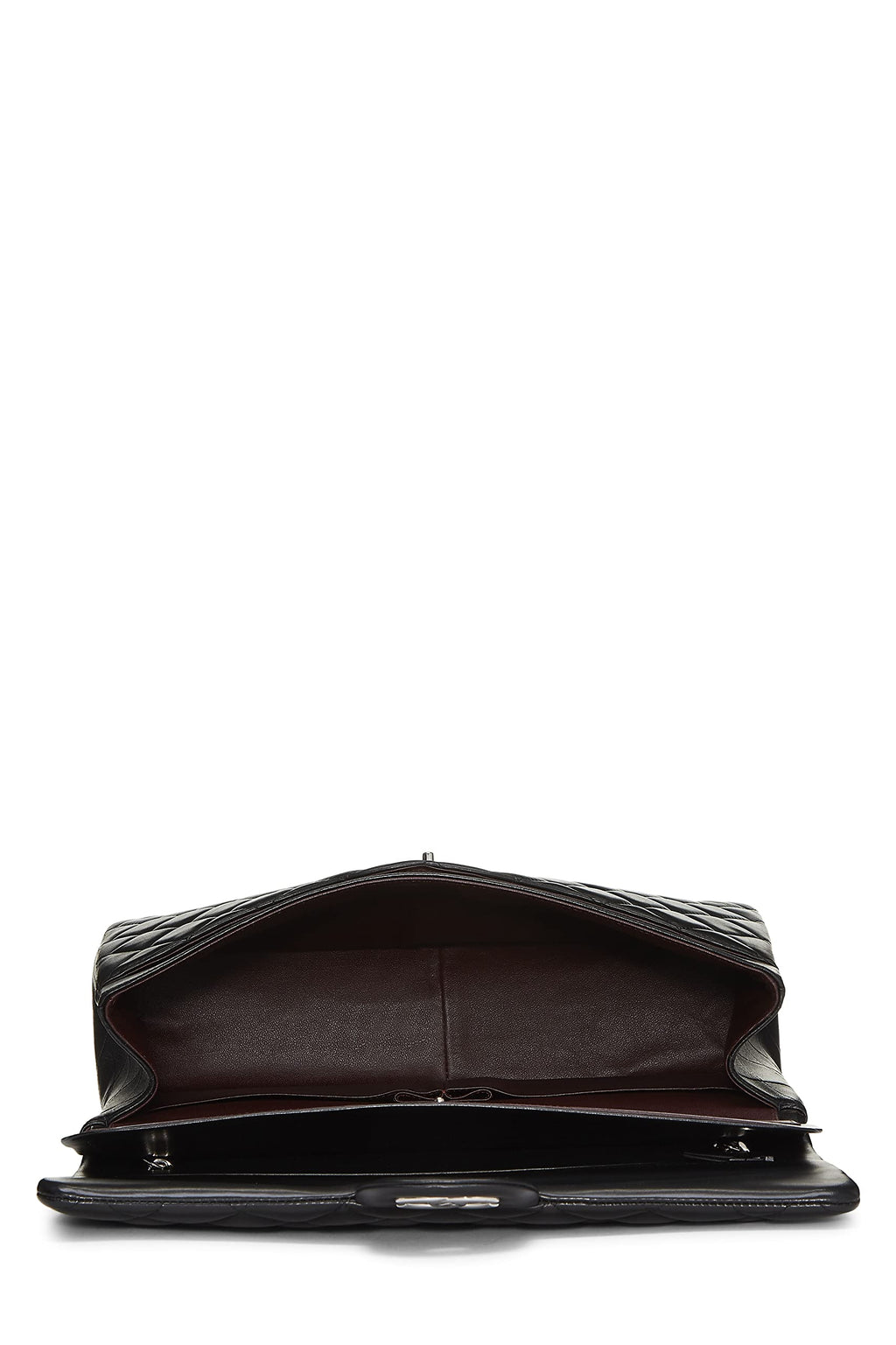 Chanel,  Black Quilted Lambskin New Classic Double Flap Maxi, Black