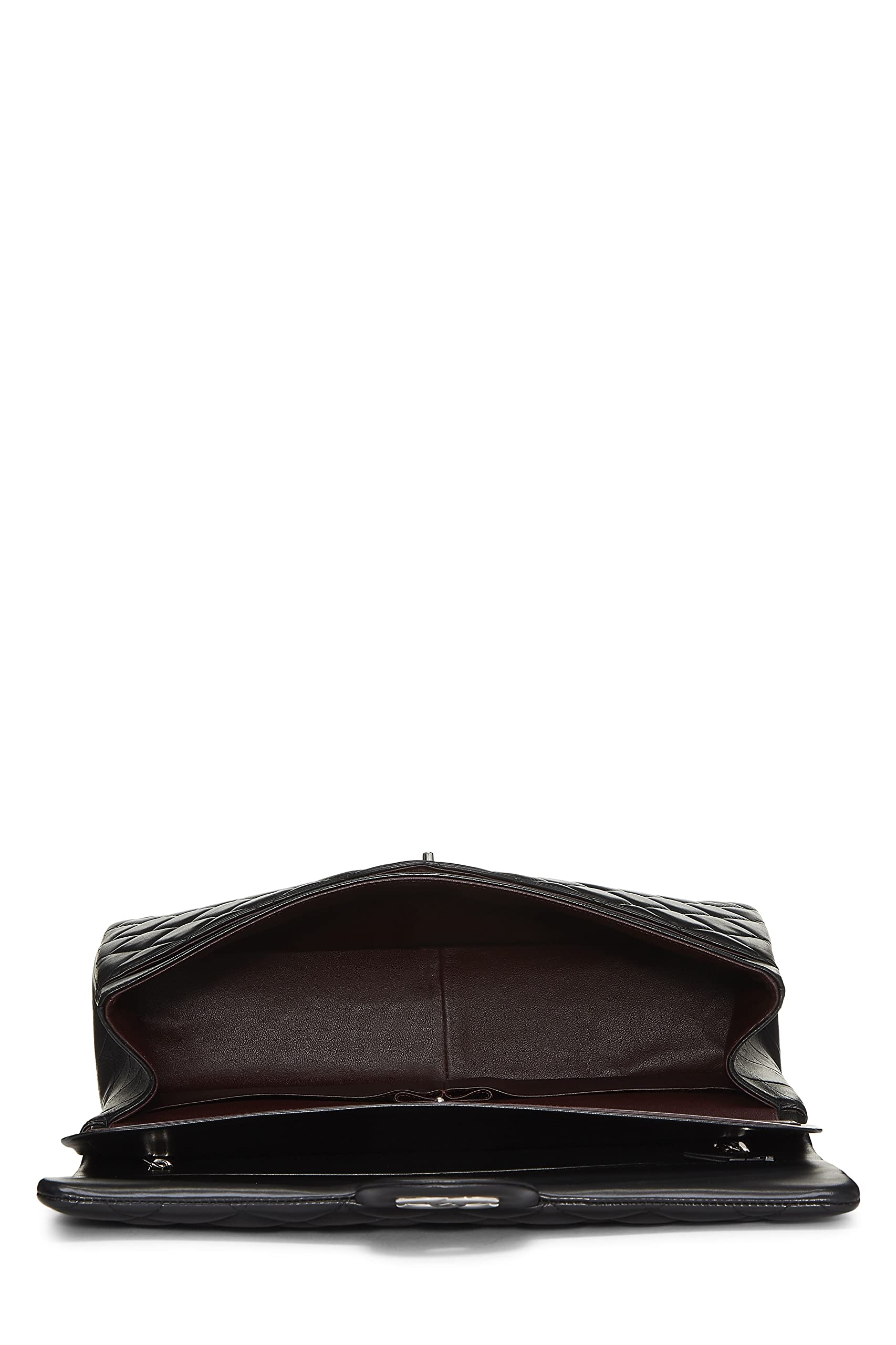 Chanel,  Black Quilted Lambskin New Classic Double Flap Maxi, Black