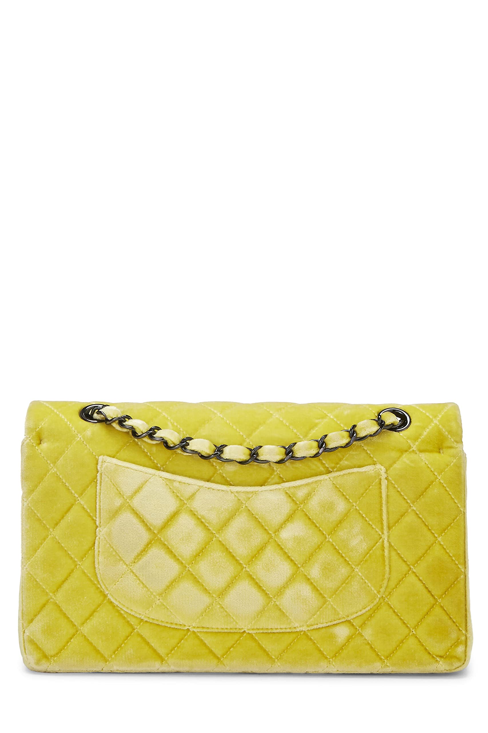 Chanel,  Yellow Quilted VeLouis Vuittonet Classic Double Flap Medium, Yellow