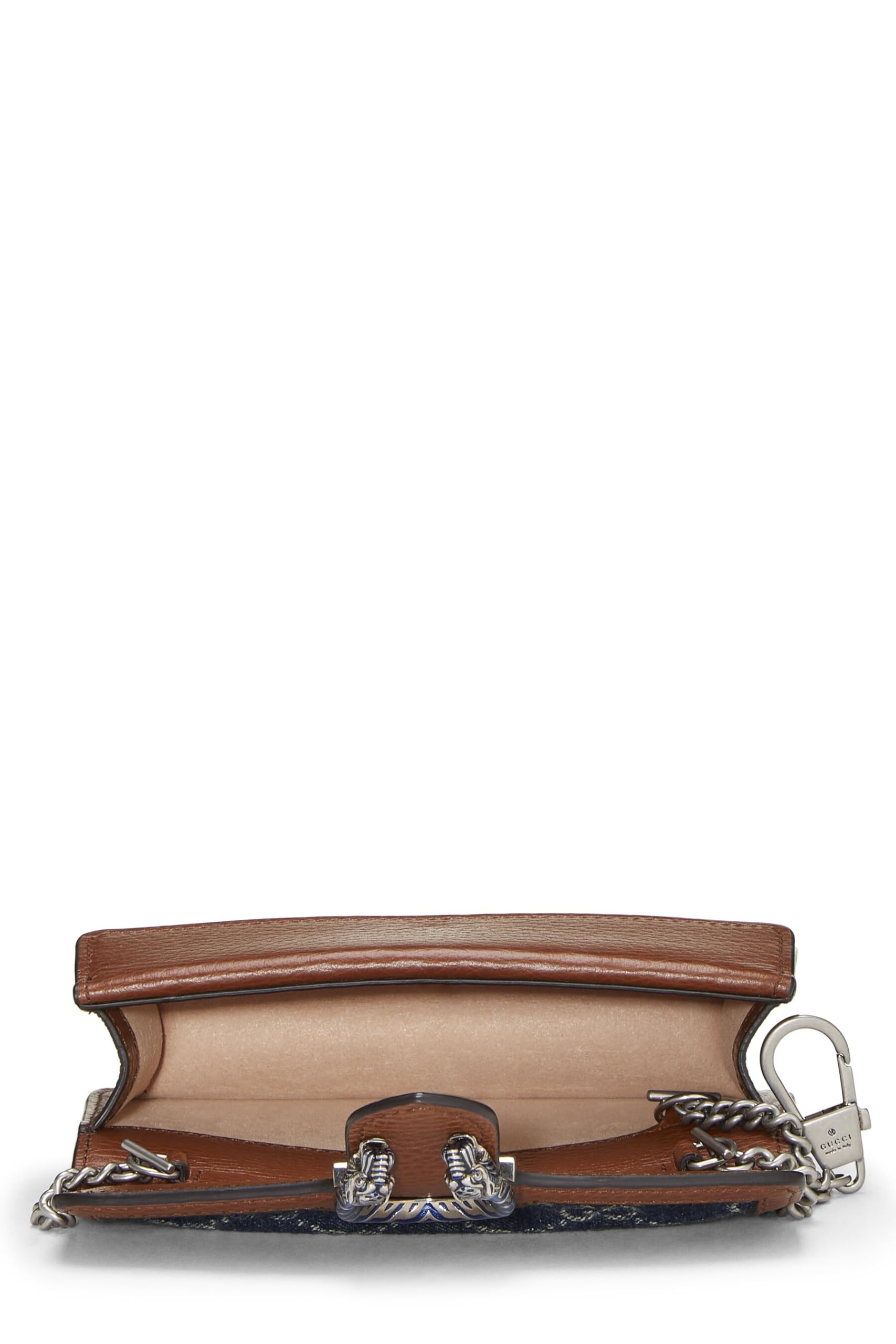 Gucci,  Blue GG Denim Dionysus Shoulder Bag Mini, Blue