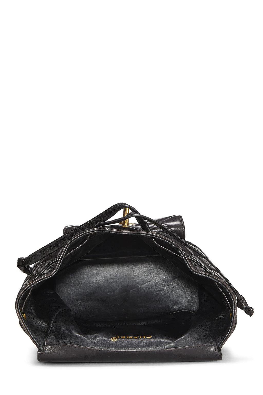 Chanel,  Black Quilted Lambskin Classic Backpack Medium, Black