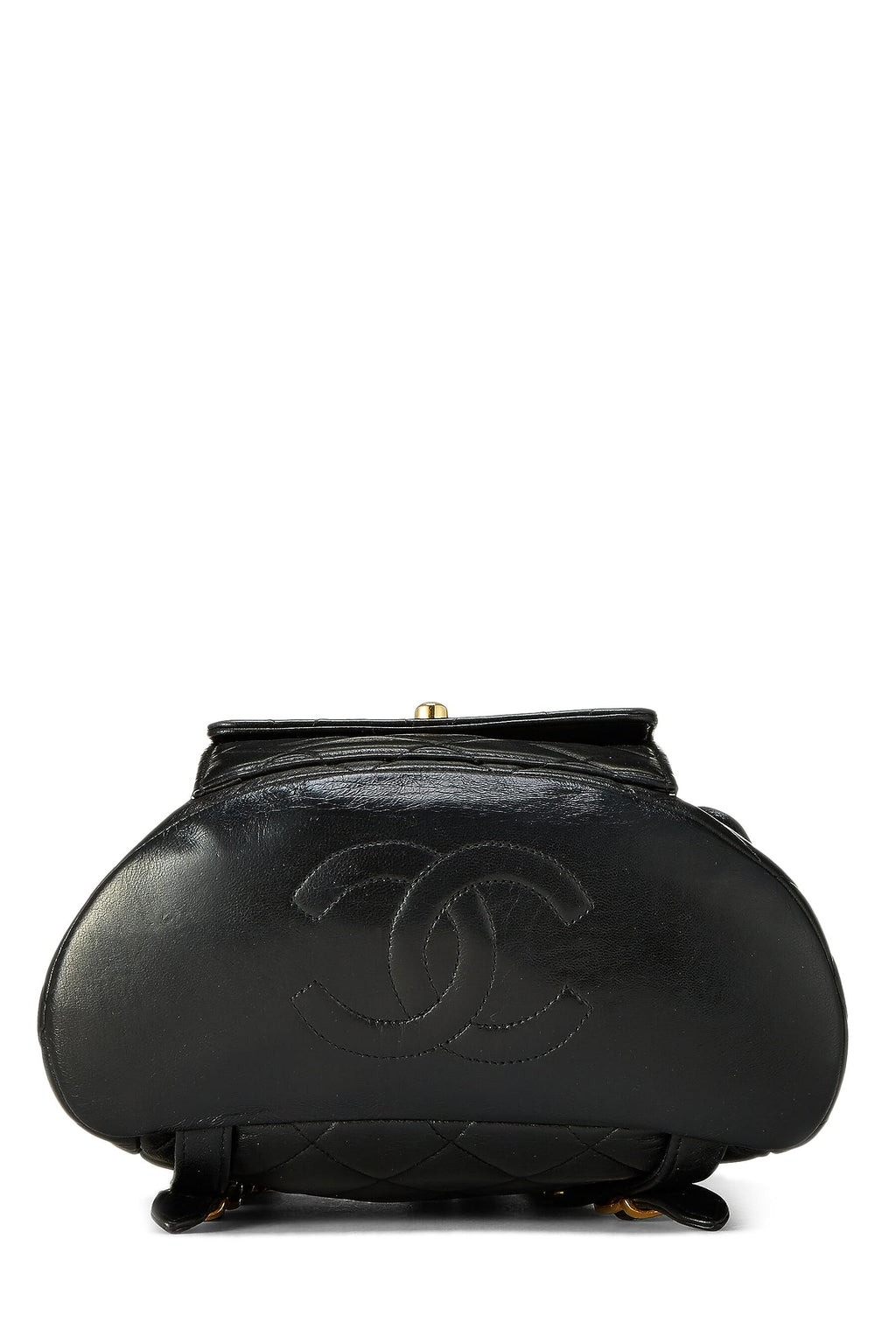 Chanel,  Black Quilted Lambskin 'CC' Classic Backpack Medium, Black