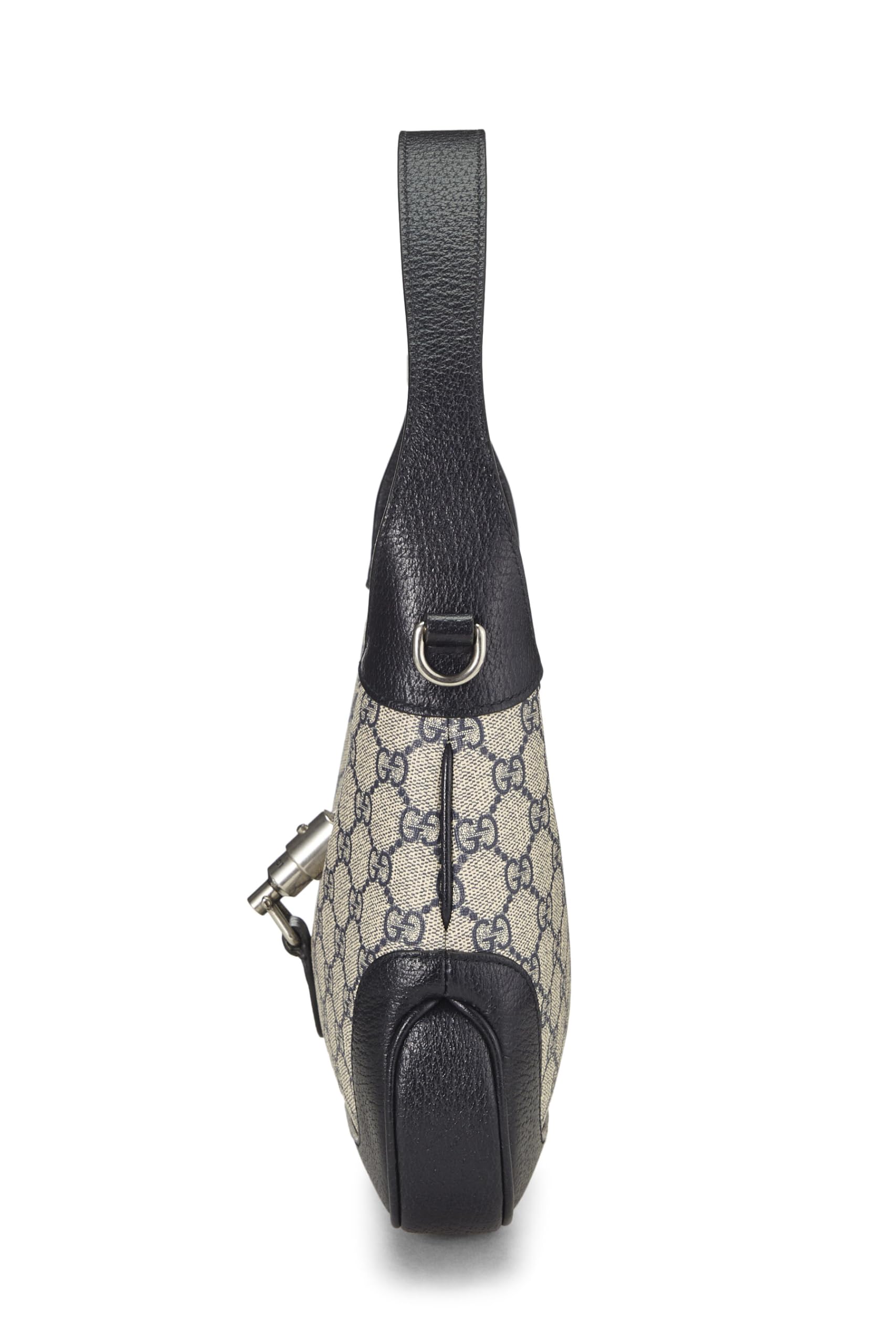 Gucci,  Navy GG Supreme Canvas Web Jackie Shoulder Bag, Navy