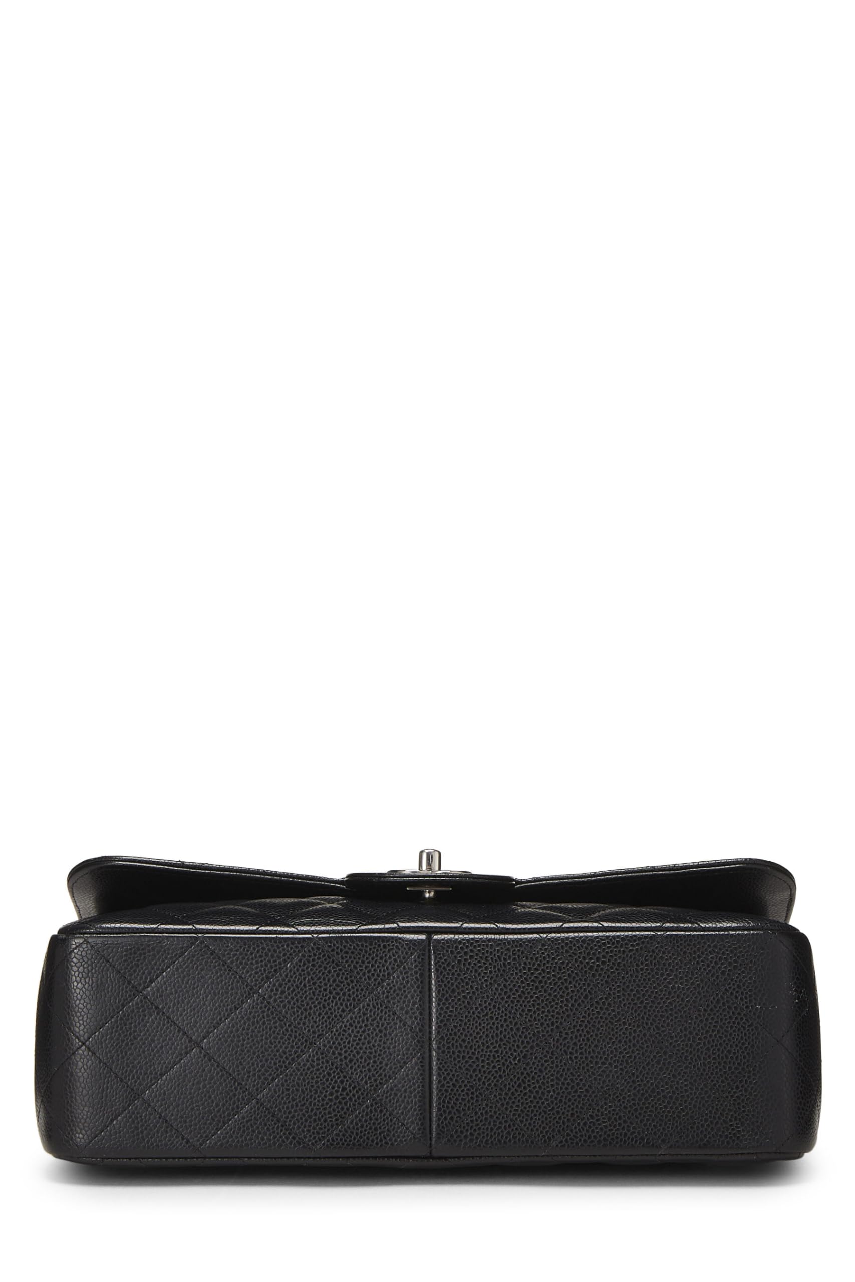 Chanel,  Black Quilted Caviar New Classic Flap Jumbo, Black