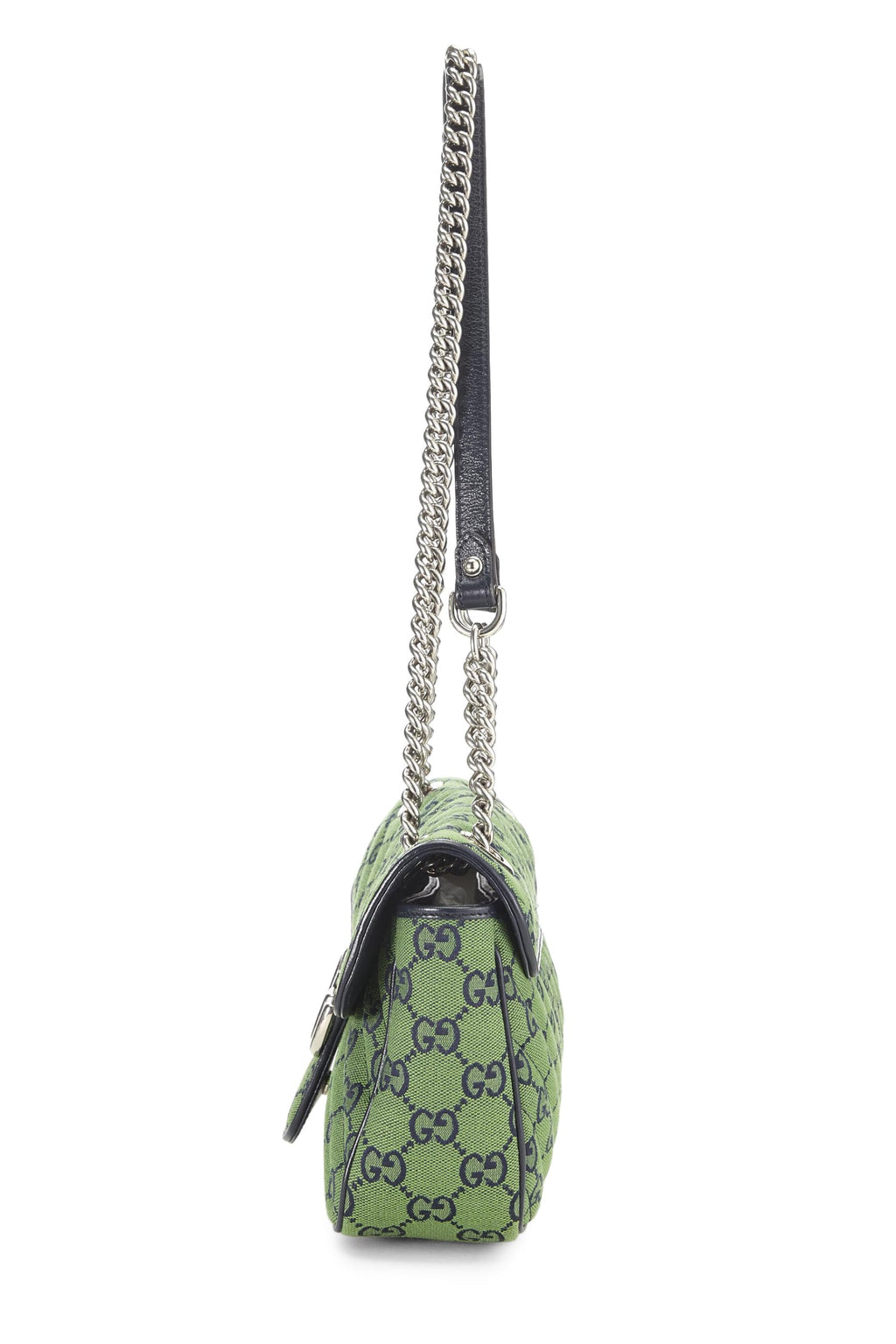 Gucci,  Green Original GG Canvas Marmont Shoulder Bag Small, Green