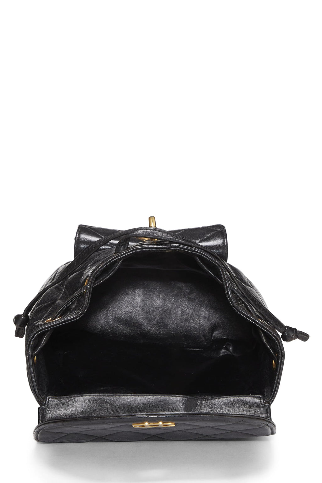 Chanel,  Black Quilted Lambskin 'CC' Classic Backpack Medium, Black