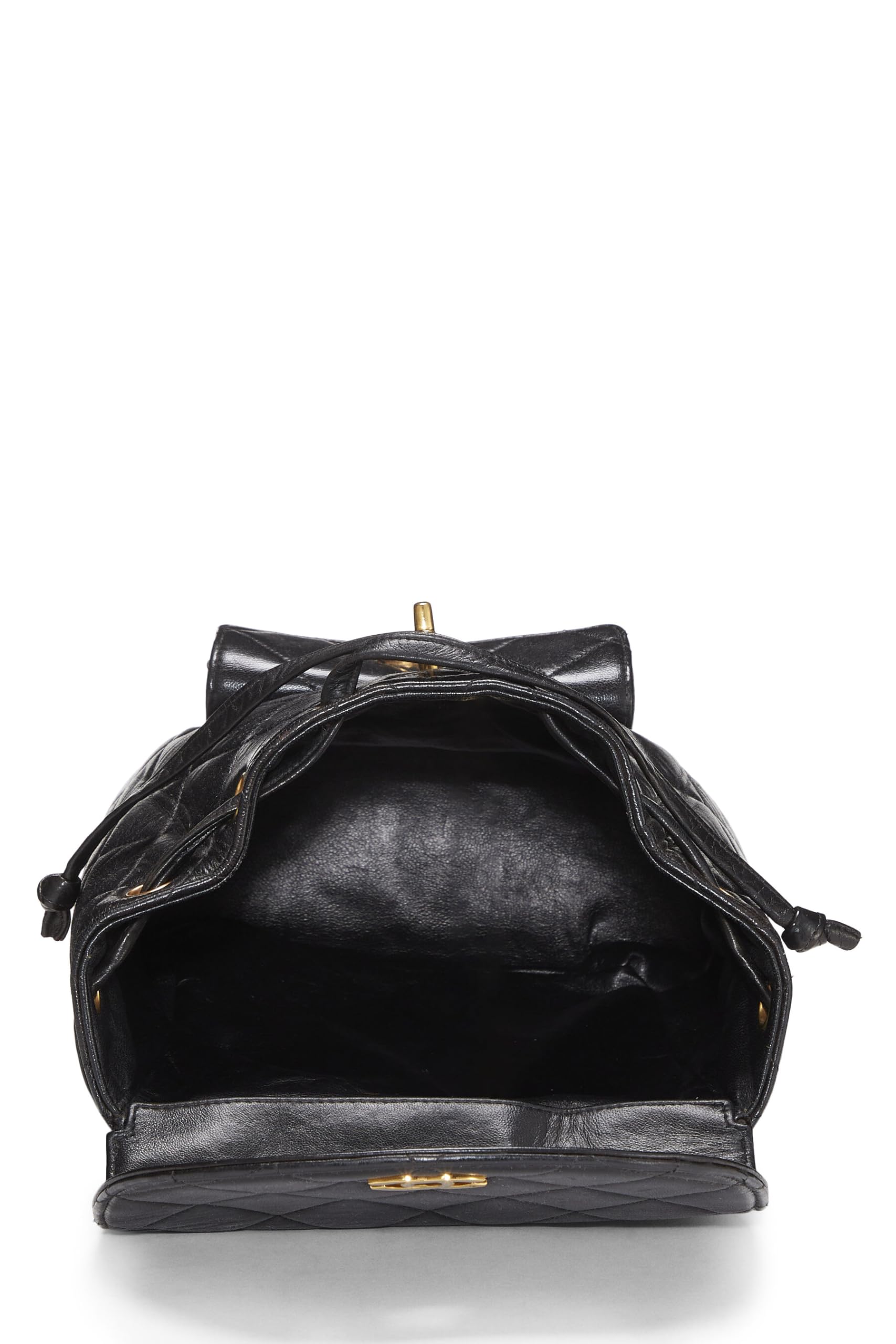 Chanel,  Black Quilted Lambskin 'CC' Classic Backpack Medium, Black