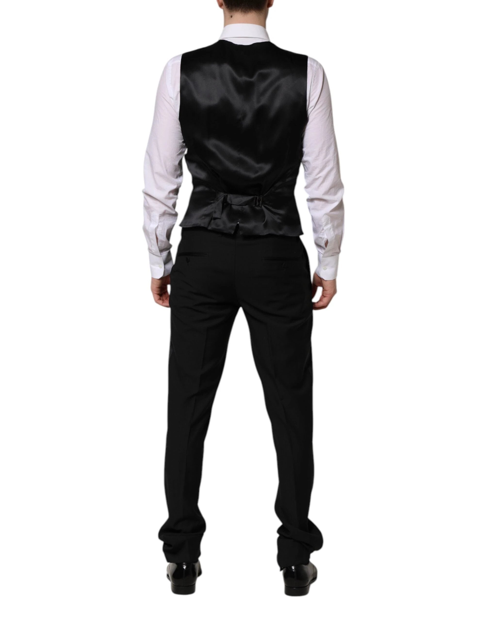 Dolce & Gabbana Black MARTINI Crystal Embellished 3 Pc Suit