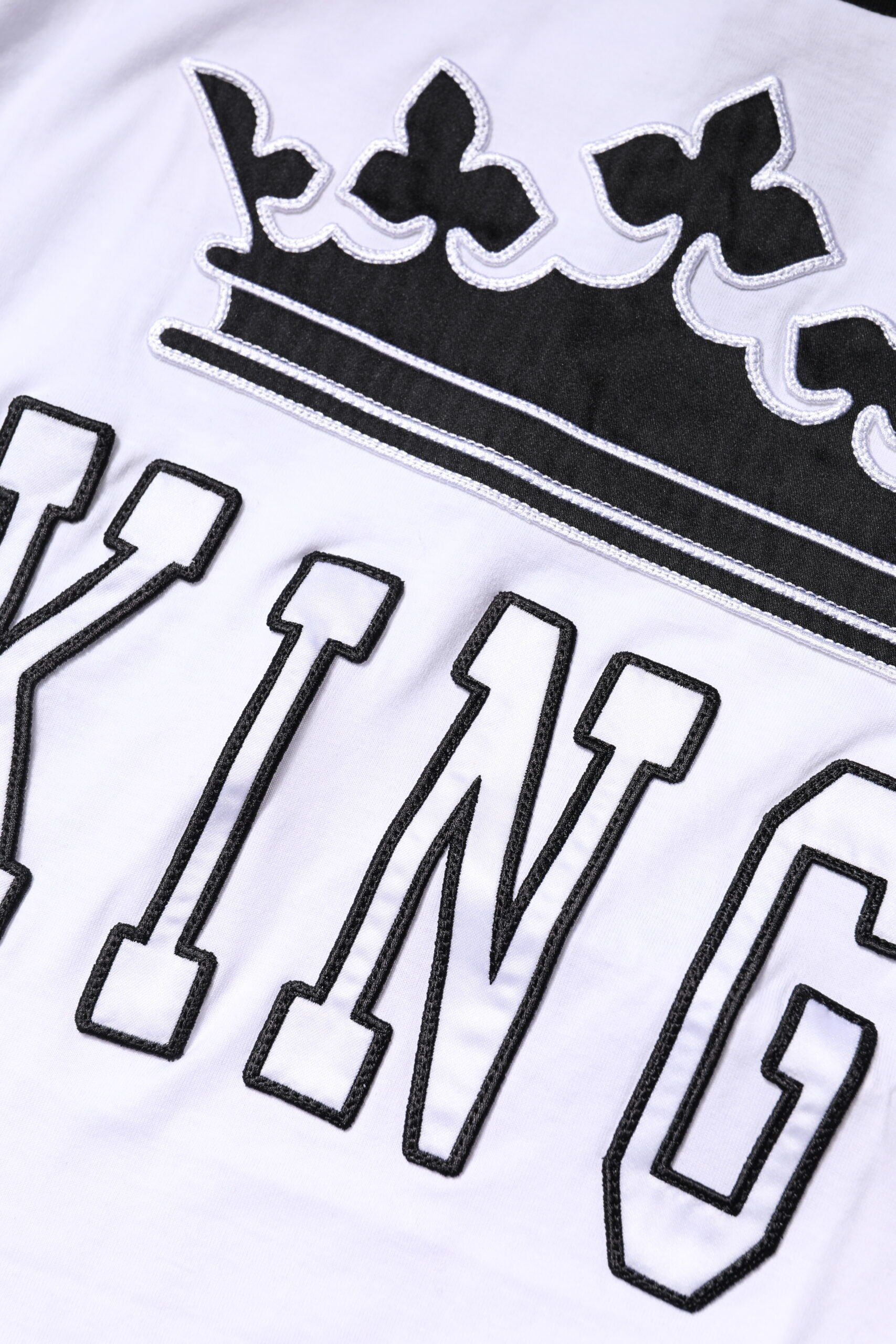 Dolce & Gabbana White Cotton Crown King Embroidery T-shirt