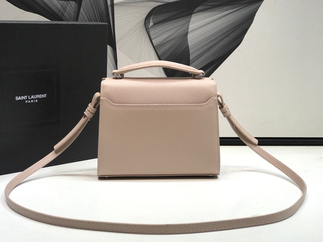 YSSL Cassandra Medium Top Handle Bag Beige For Women 9in/24.5cm YSL Â 