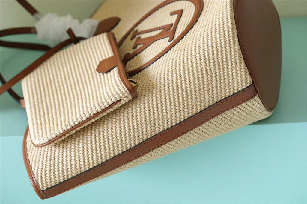 Louis Vuitton Saint Jacques Raffia Caramel Brown For Women,  Shoulder And Crossbody Bags 22.4in/57cm Louis Vuitton M59963