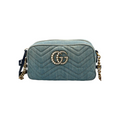 Gucci Gucci Marmont Crossbody Bag Blue Quilted VeLouis Vuittonet