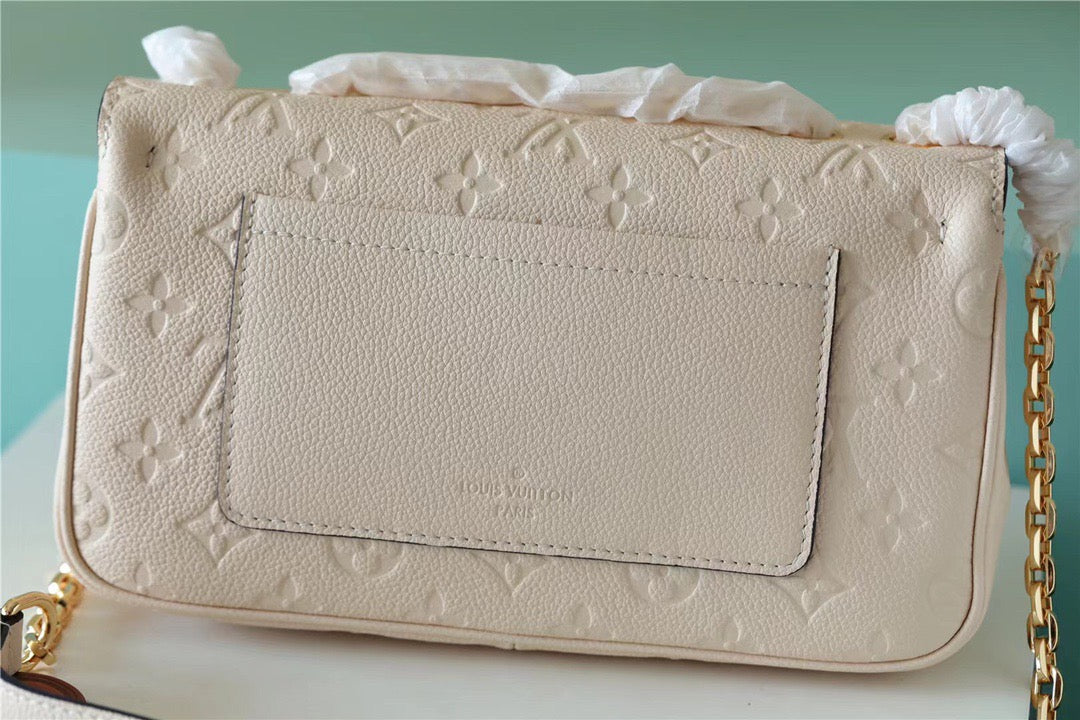 Louis Vuitton MarGLAMIau Monogram Empreinte Cream Beige For Women,  Shoulder And Crossbody Bags 9.6in/29.5cm Louis Vuitton M46201