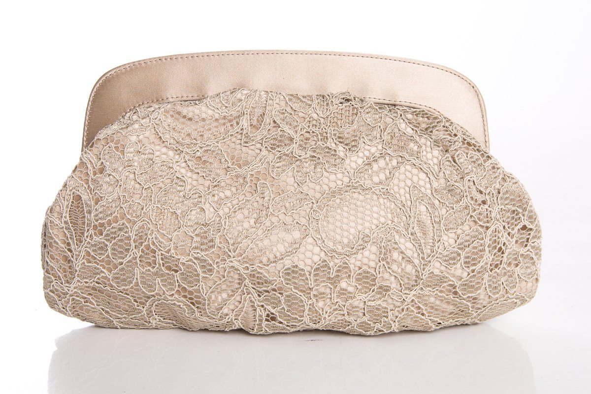 Dolce & GaBurberryana Beige Lace Clutch