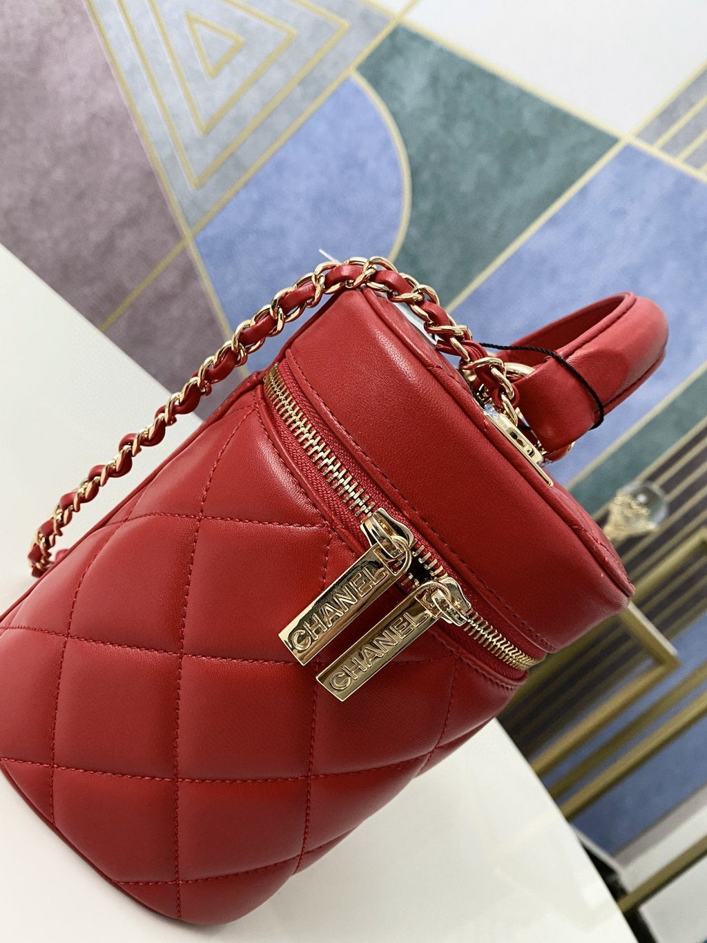 Chanelouis Vuittonanity Case Gold Hardware Burgundy For Women Handbags, Shoulder Bags 9.4in/24cmÃ‚Â 