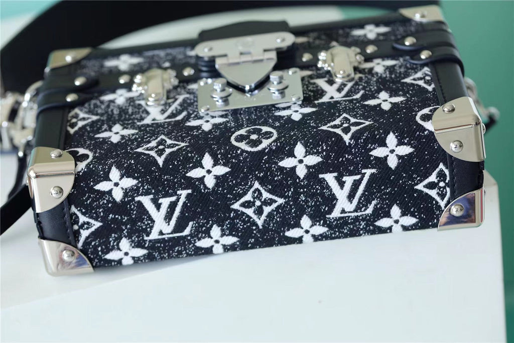 Louis Vuitton Petite Malle Monogram Jacquard Denim Navy Blue For Women,  Shoulder And Crossbody Bags 7.9in/20cm Louis VuittonÃƒâ€šÃ‚Â 