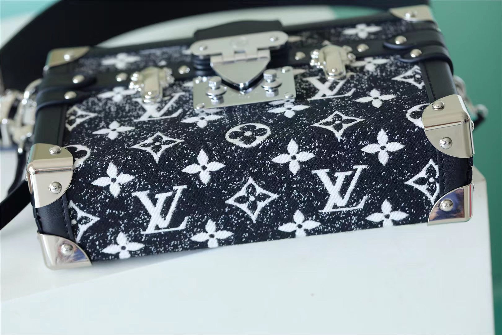 Louis Vuitton Petite Malle Monogram Jacquard Denim Navy Blue For Women,  Shoulder And Crossbody Bags 7.9in/20cm Louis VuittonÃƒâ€šÃ‚Â 