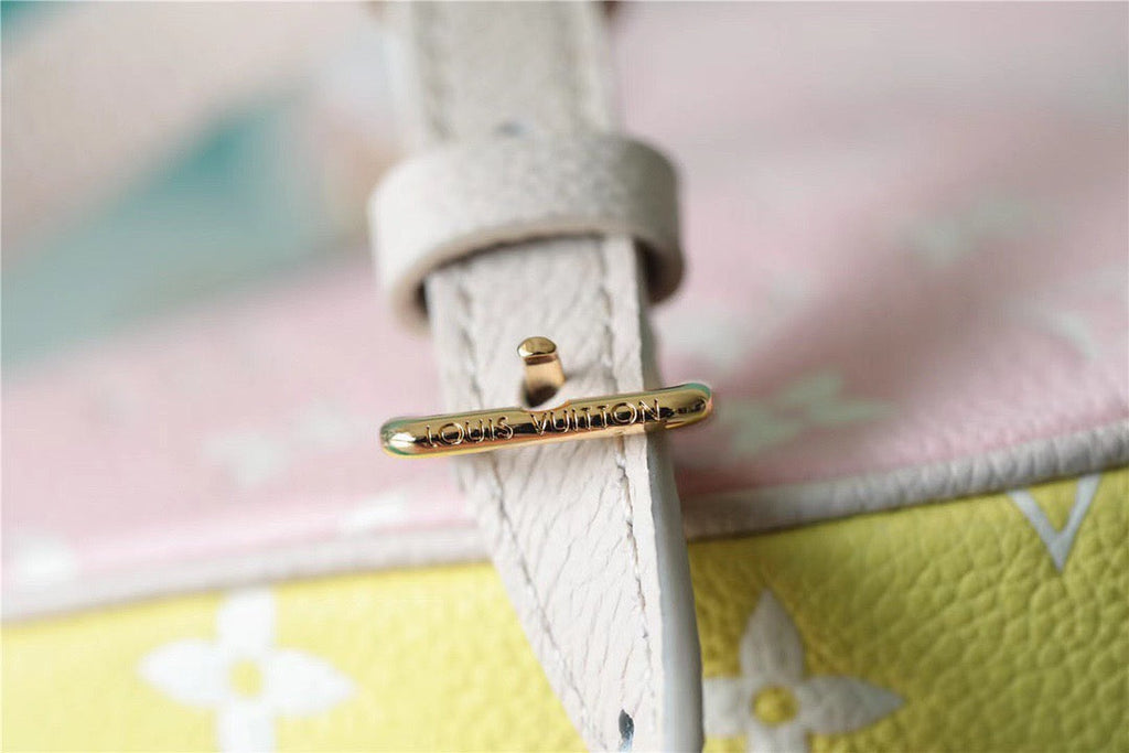Louis Vuitton Bagatelle Monogram Empreinte Beige / Pink / Yellow For Women,  Shoulder And Crossbody Bags 22cm/8.7in Louis Vuitton M46113