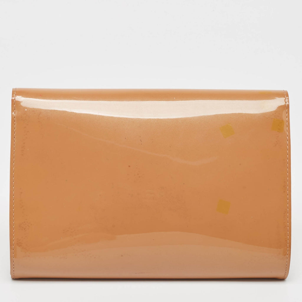 Louis Vuitton Rose Velours  Leather Louise Clutch