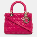 Medium Lambskin Cannage Lady Dior